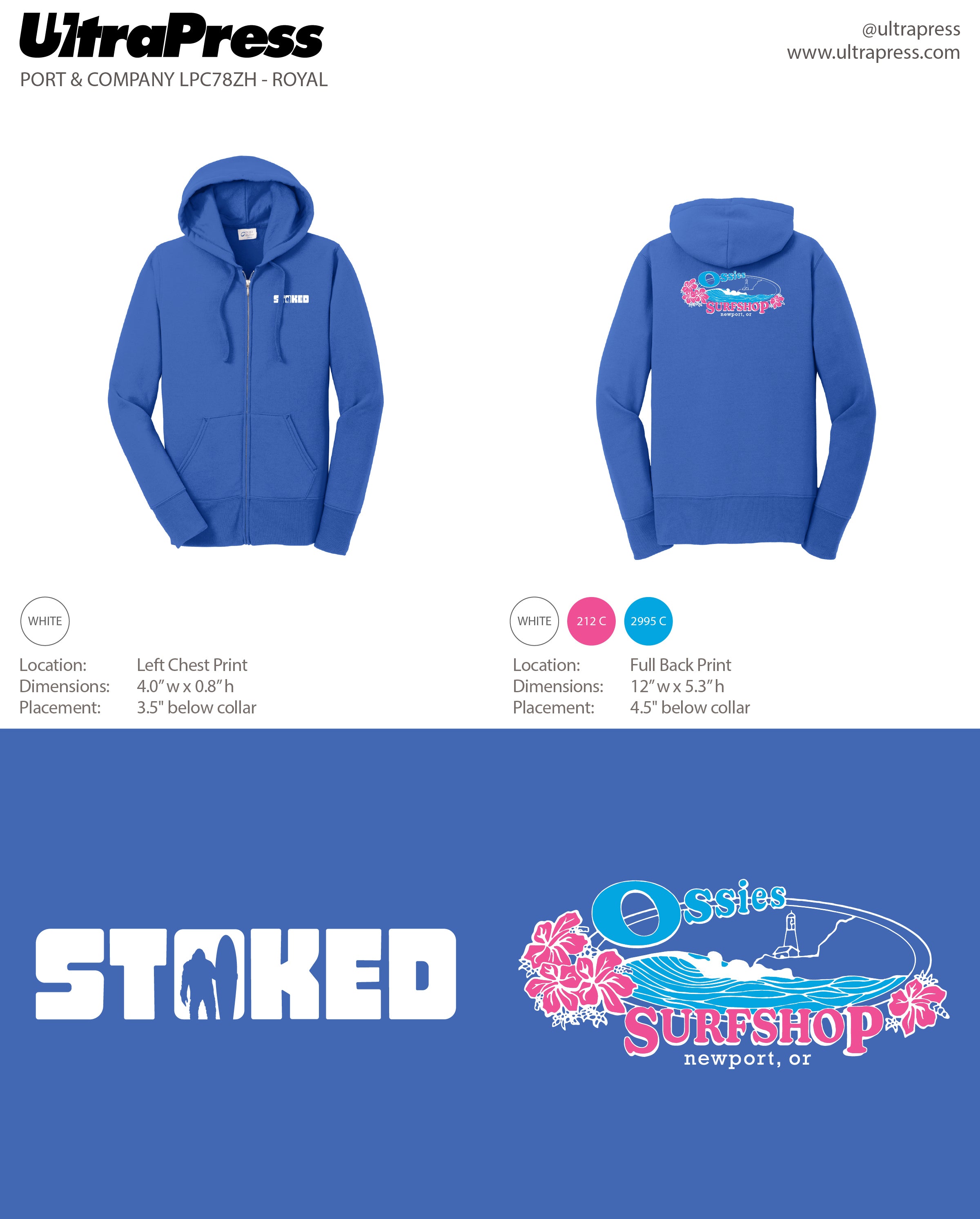 UP-SP-67162 Ossies Floral Lighthouse Fleece Ladies - 48 Min Qty (BULK)