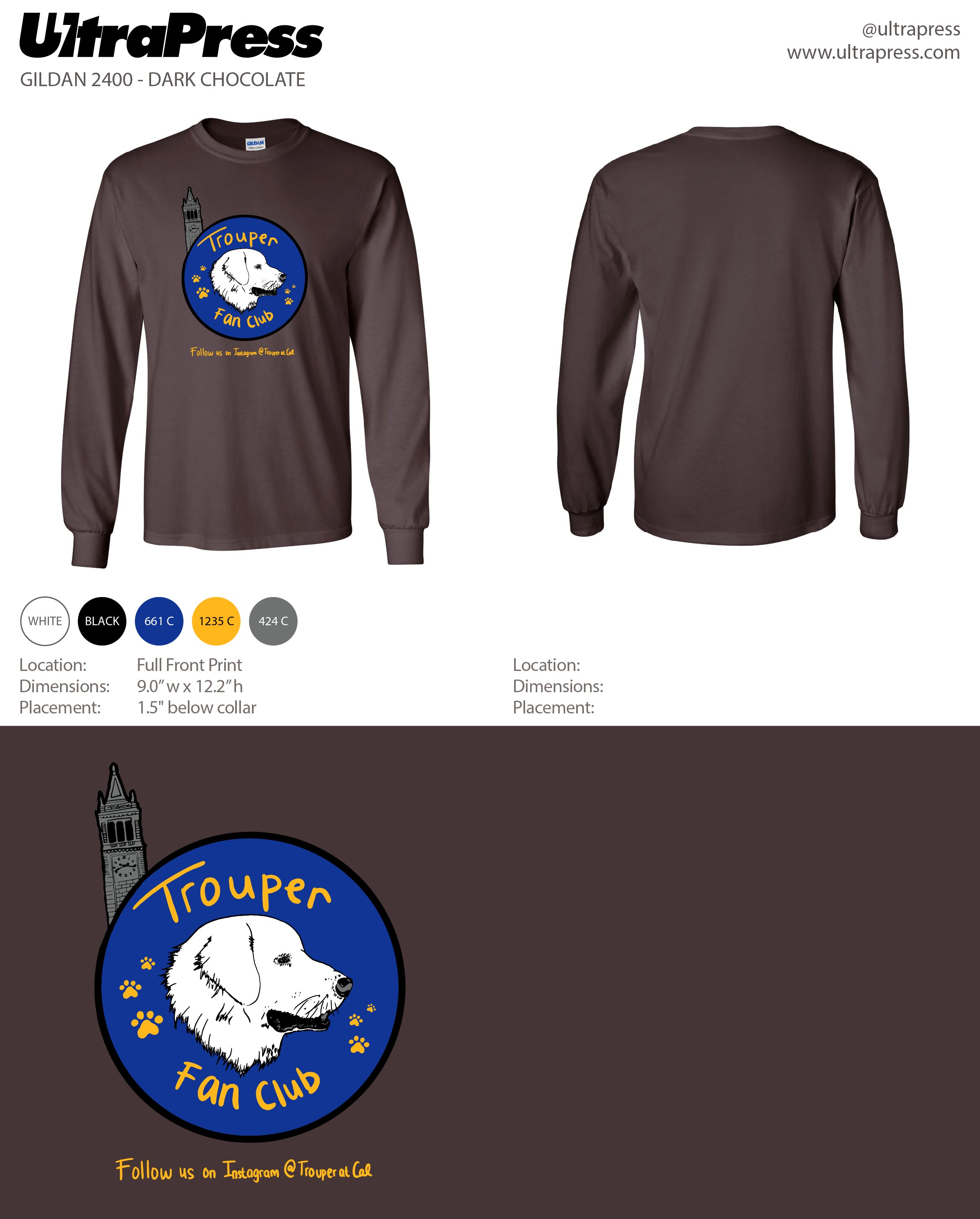UP-SP-67213 Cal Trouper Fan Club Longsleeves - 50 Min Qty (BULK)