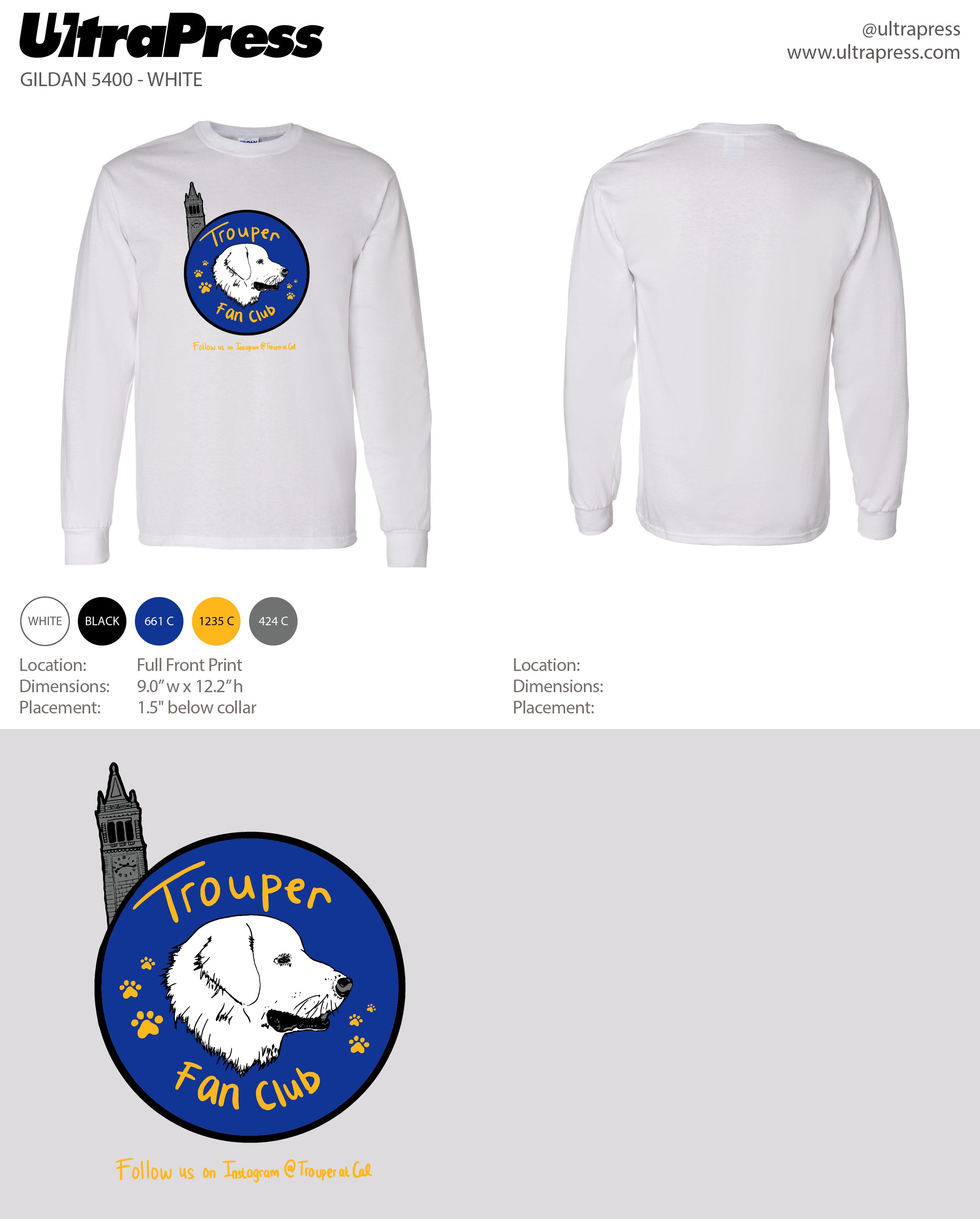 UP-SP-67213 Cal Trouper Fan Club Longsleeves - 50 Min Qty (BULK)