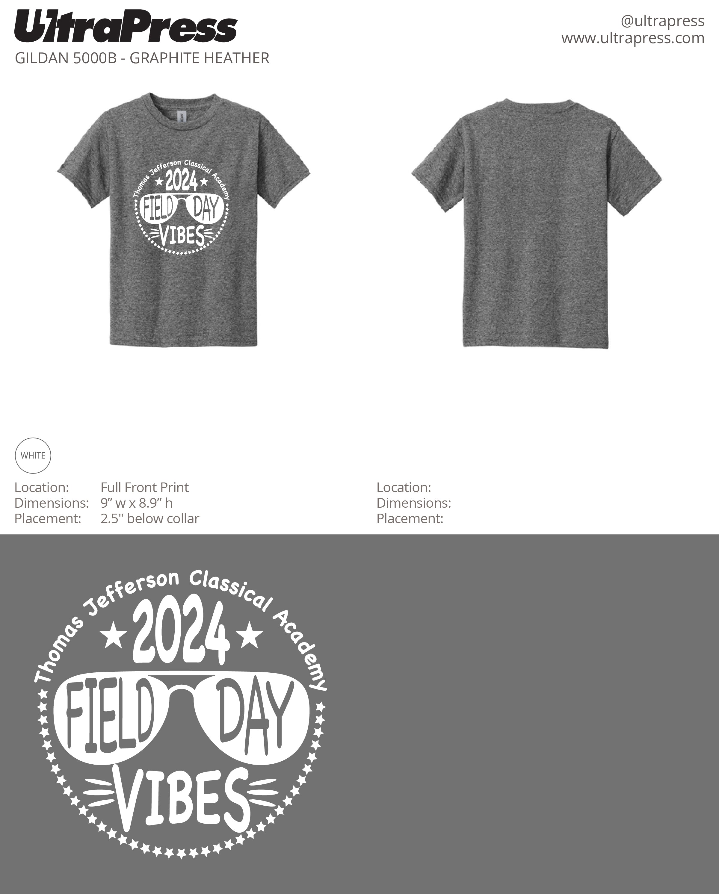 UP-SP-67296 YOUTH TJ Academy Shirts - 500 Min Qty (BULK)