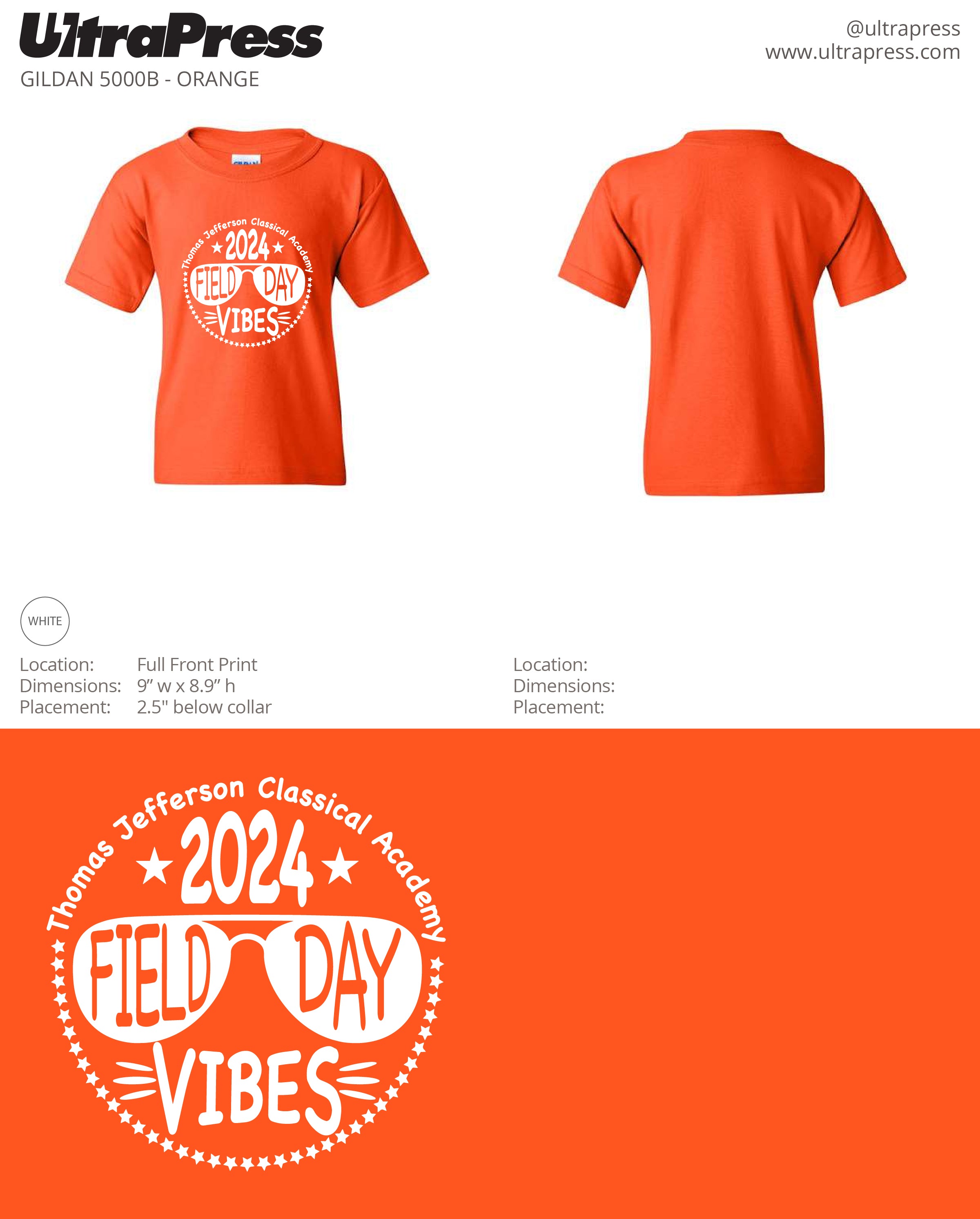 UP-SP-67296 YOUTH TJ Academy Shirts - 500 Min Qty (BULK)