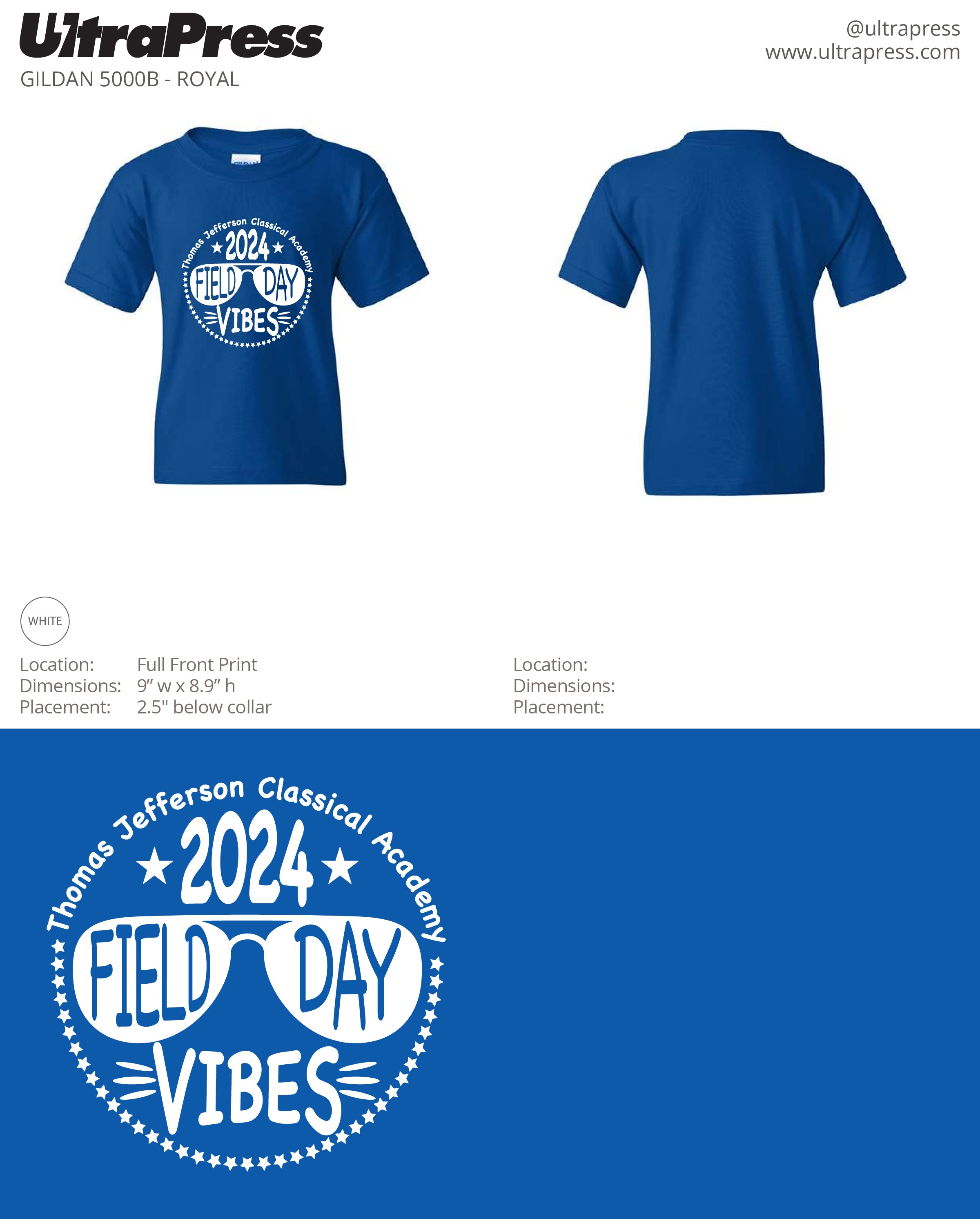 UP-SP-67296 YOUTH TJ Academy Shirts - 500 Min Qty (BULK)