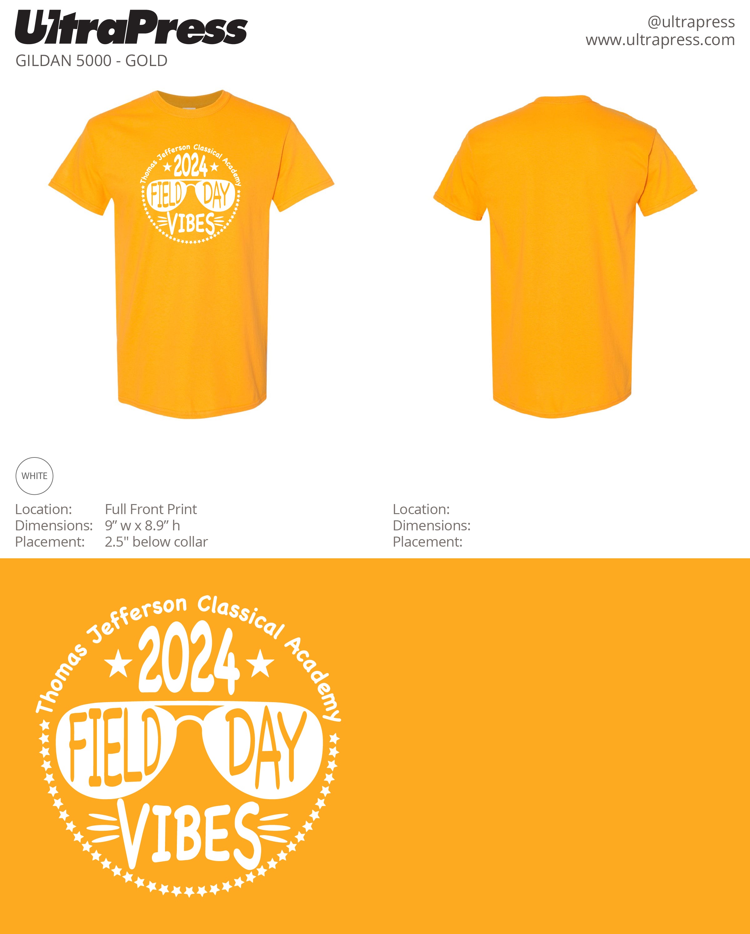 UP-SP-67296 ADULT TJ Academy Shirts - 500 Min Qty (BULK)