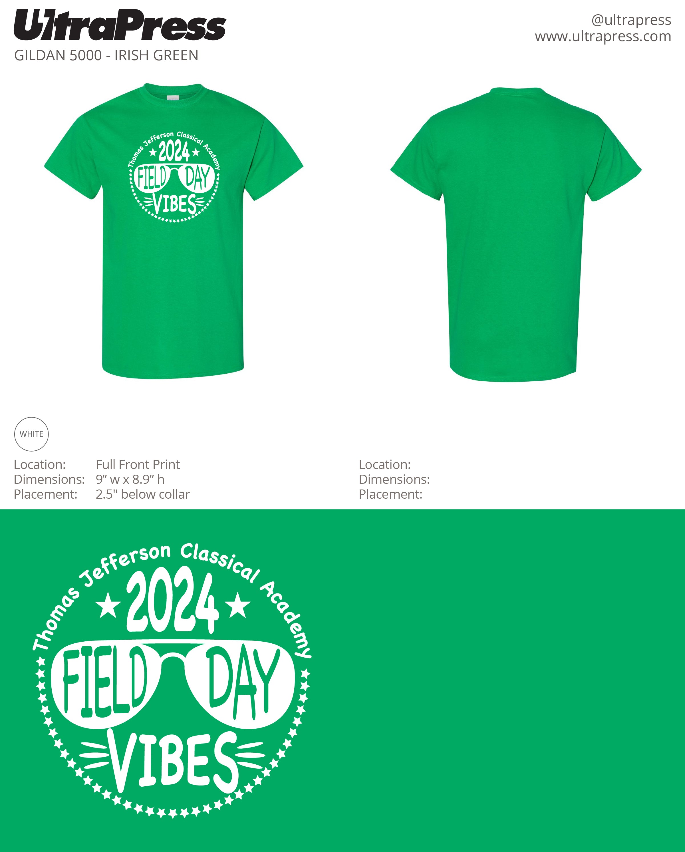 UP-SP-67296 ADULT TJ Academy Shirts - 500 Min Qty (BULK)