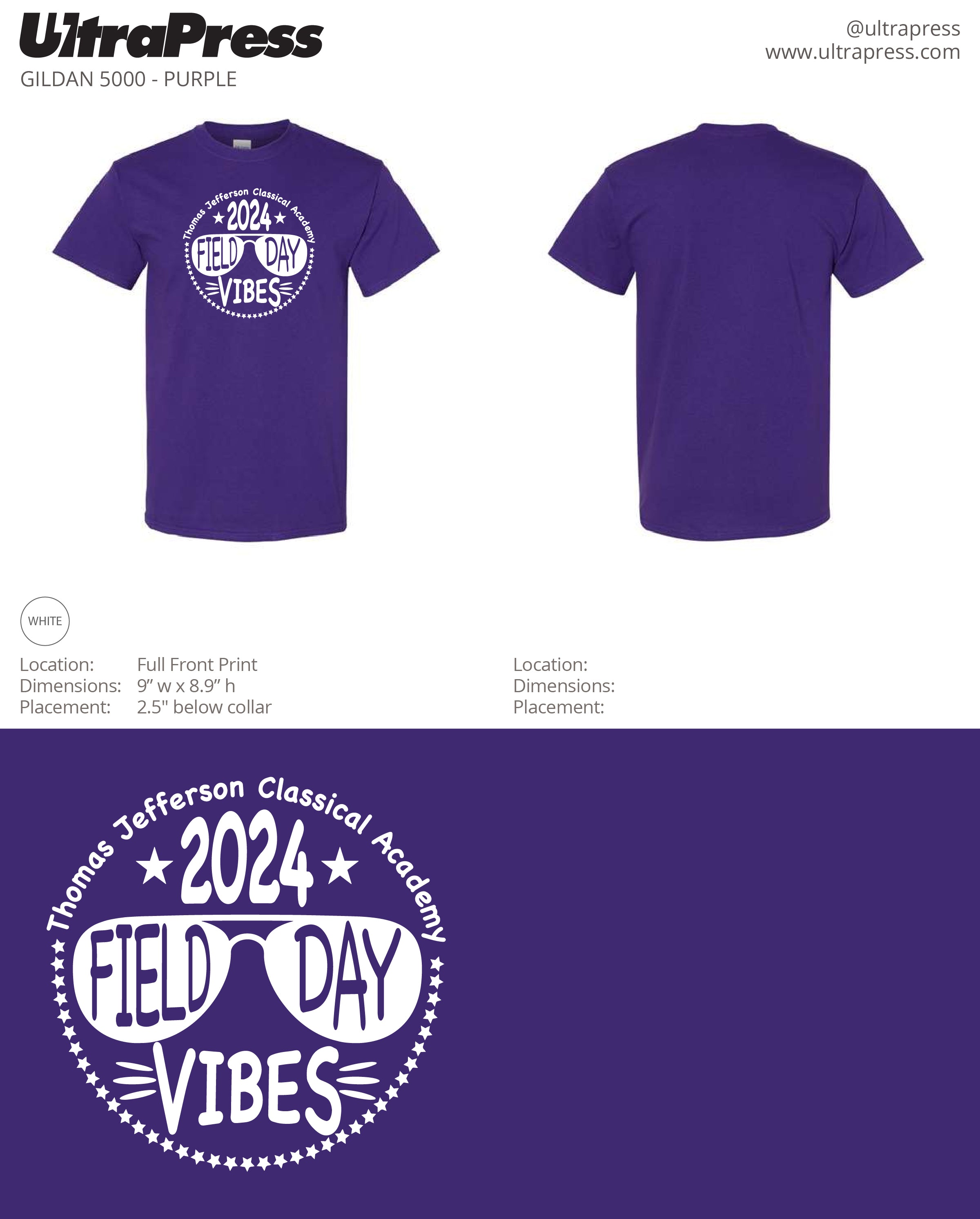 UP-SP-67296 ADULT TJ Academy Shirts - 500 Min Qty (BULK)