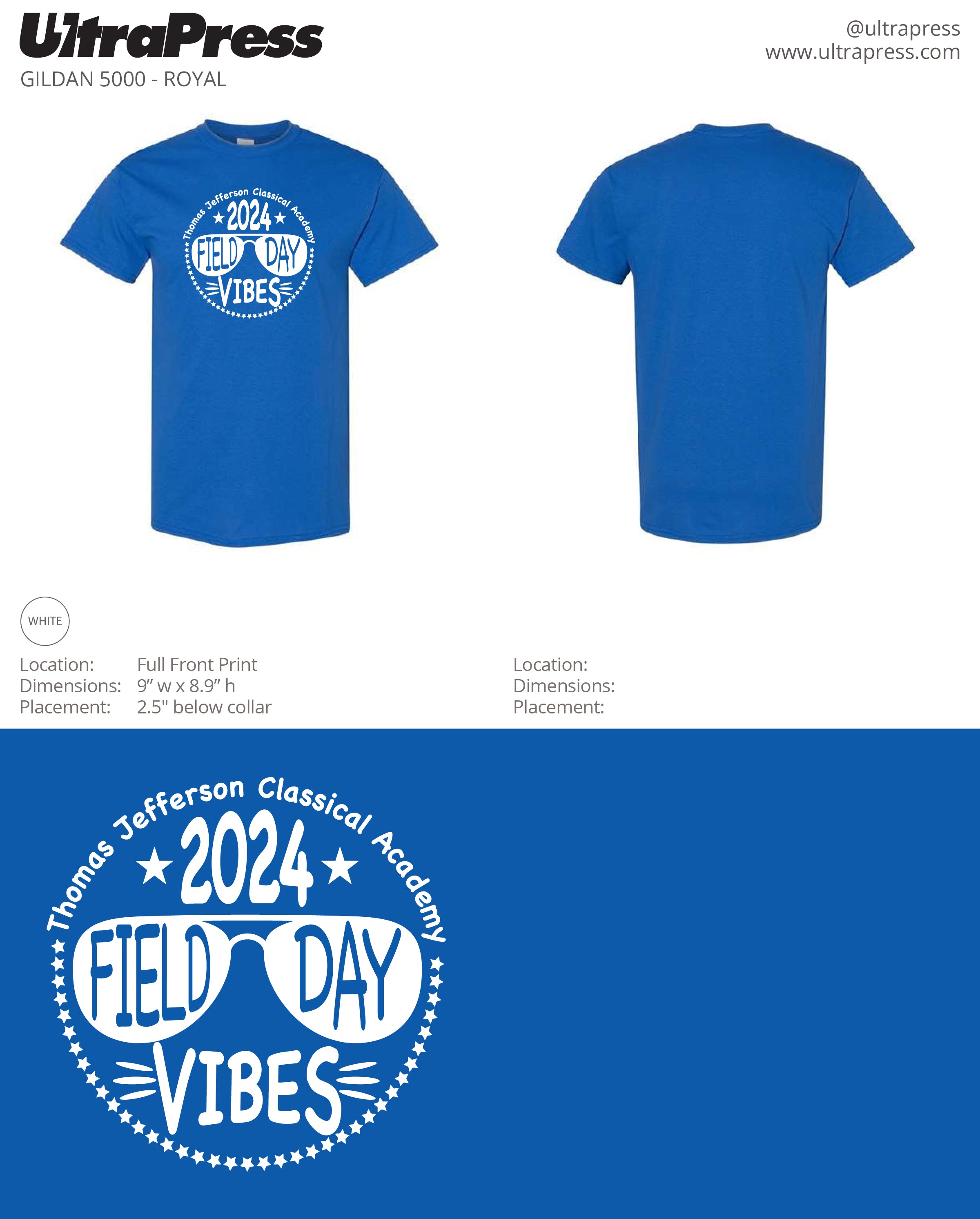 UP-SP-67296 ADULT TJ Academy Shirts - 500 Min Qty (BULK)