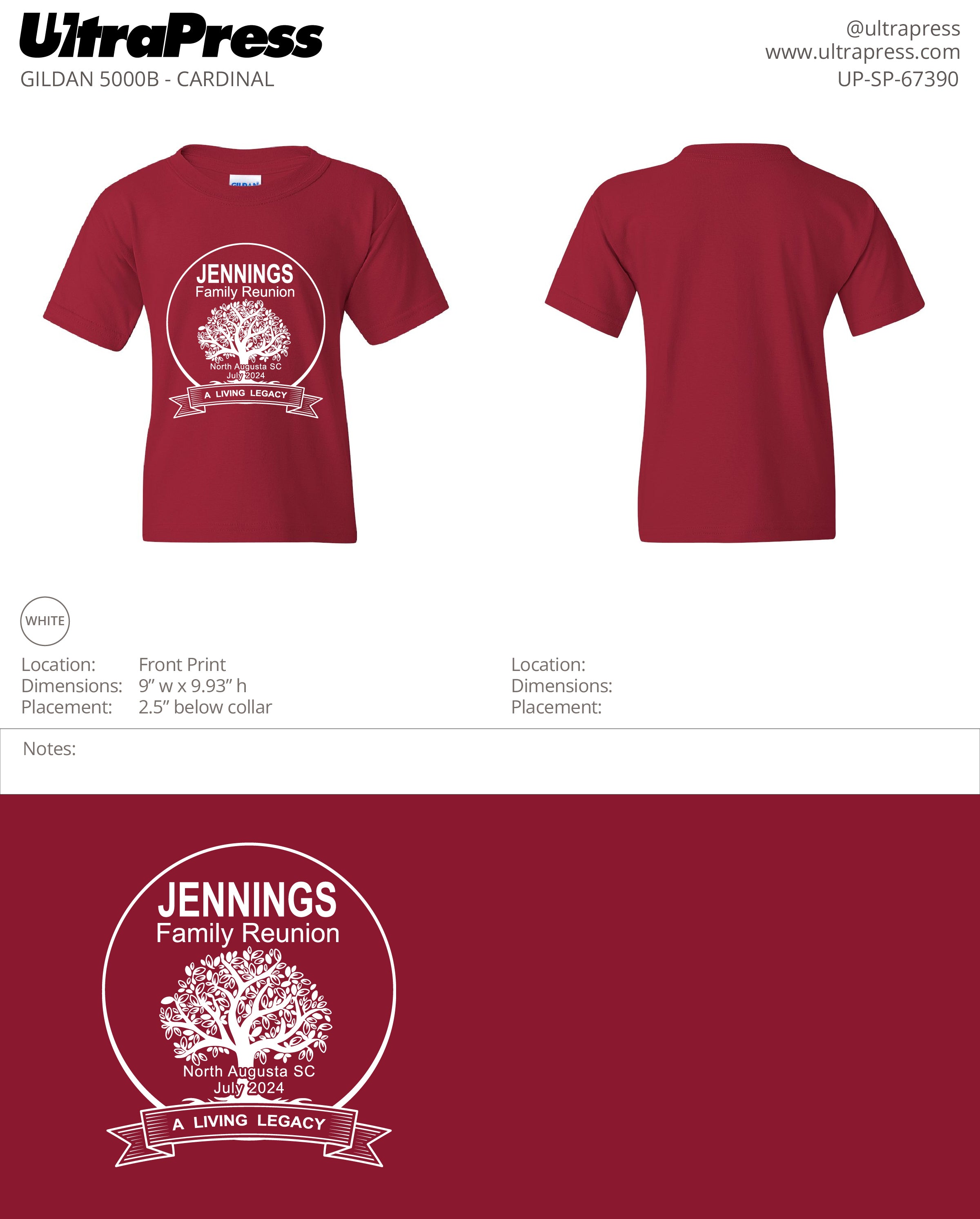 UP-SP-67390 Order 3836 Youth Tees - Beverly Hall (Bulk)