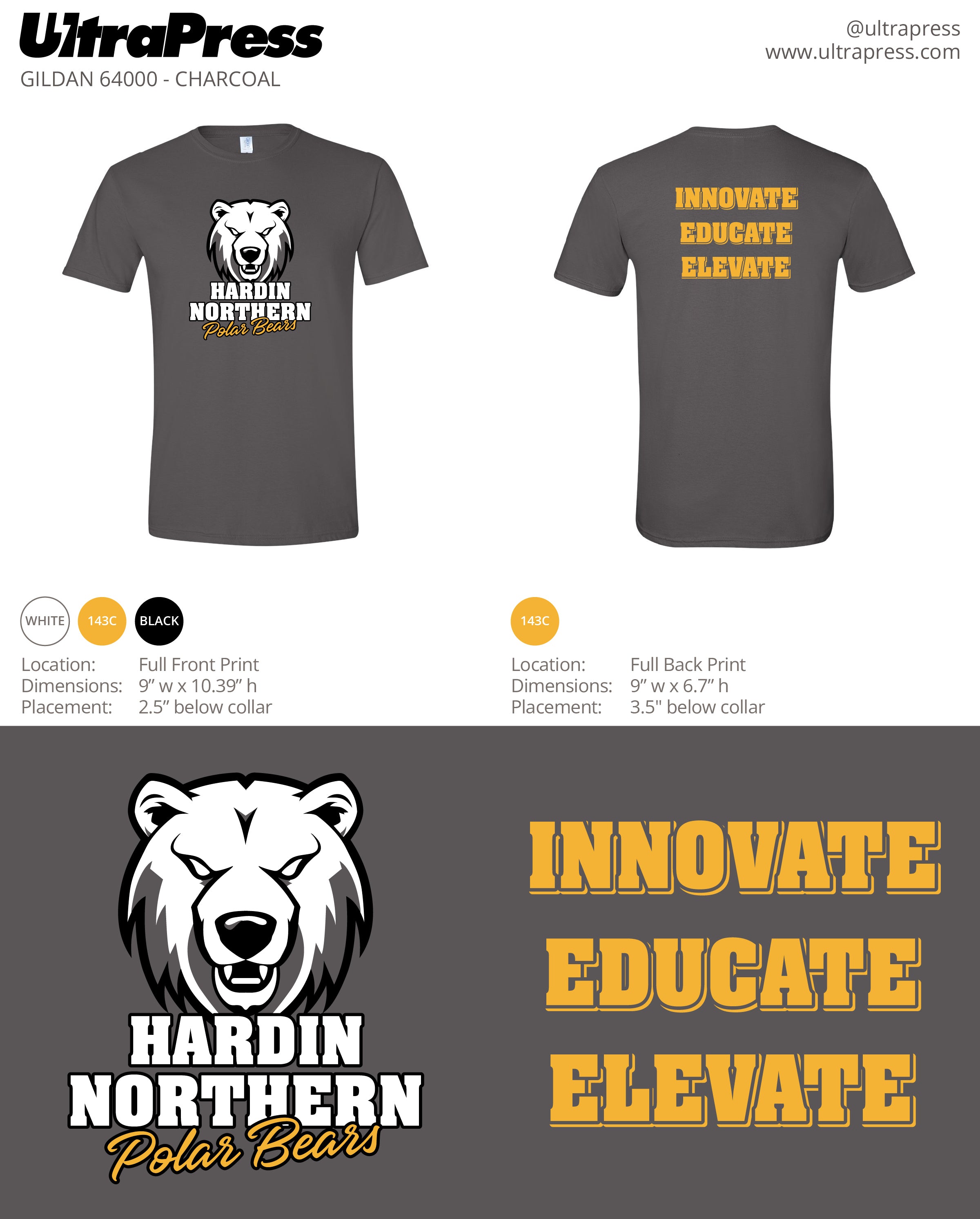 UP-SP-67415 Hardin Northern Polar Bears Tees - 500 Min Qty (BULK)