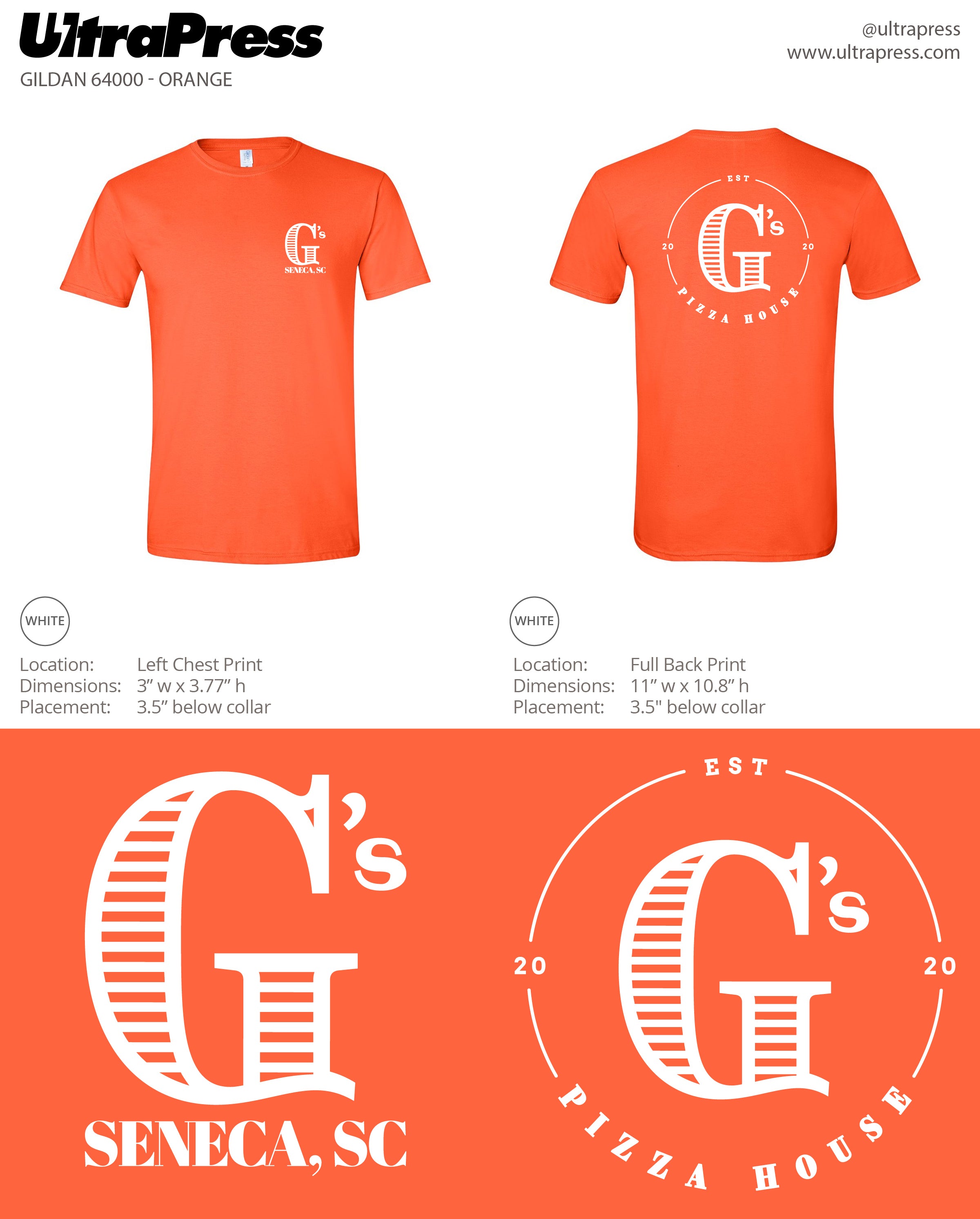 UP-SP-67433 Gs Pizza House - Kenneth Myers - 100 Min Qty (BULK)