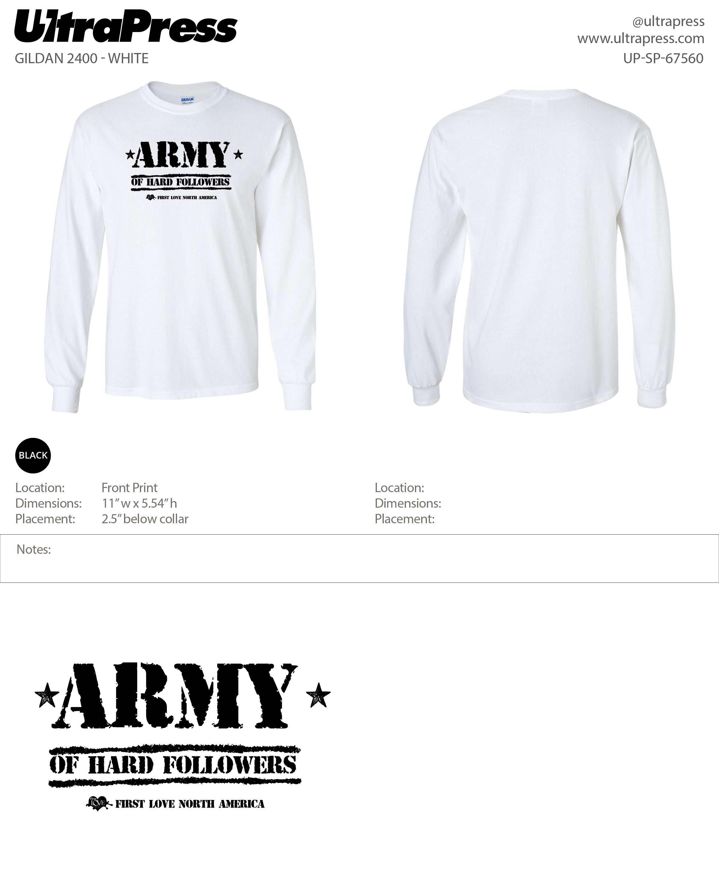 UP-SP-67560 Lighthouse International - Army - 72 Min Qty (BULK)