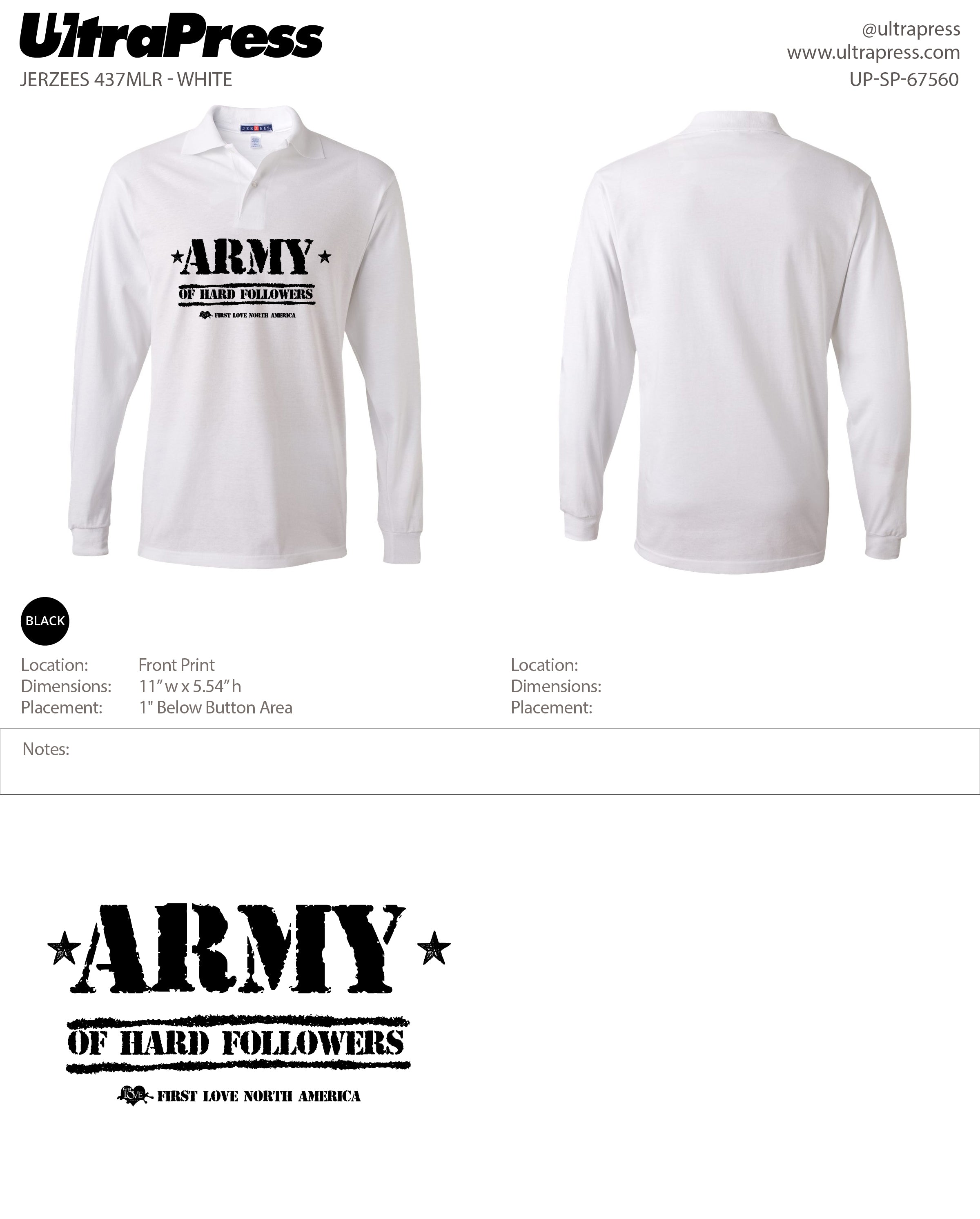 UP-SP-67560 Lighthouse International - Army - 72 Min Qty (BULK)