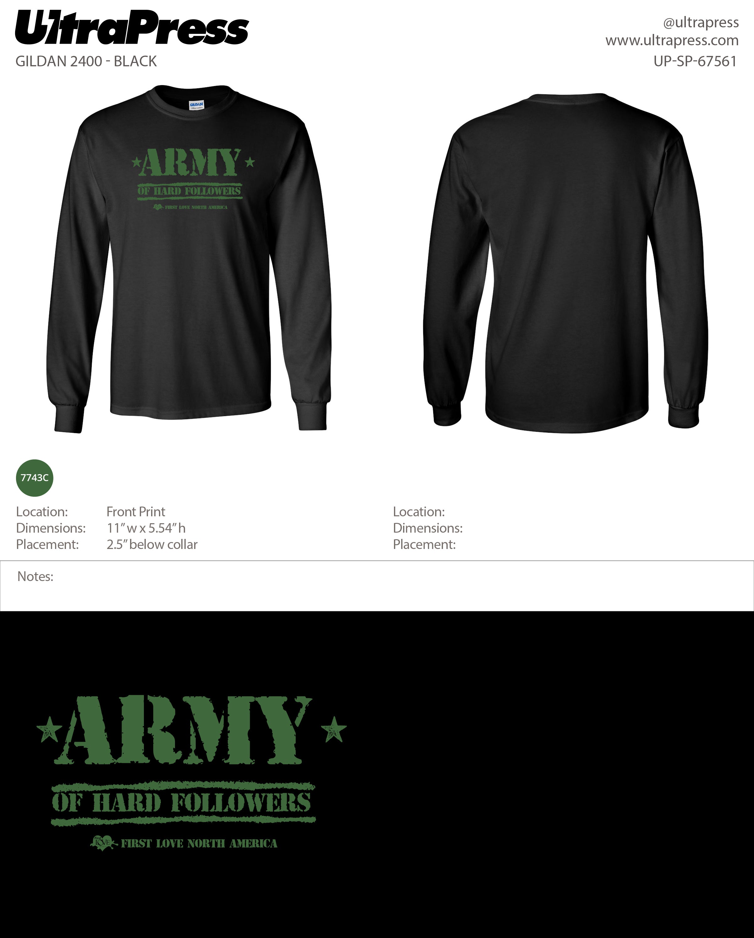 UP-SP-67561 Lighthouse International - Army - 72 Min Qty (BULK)