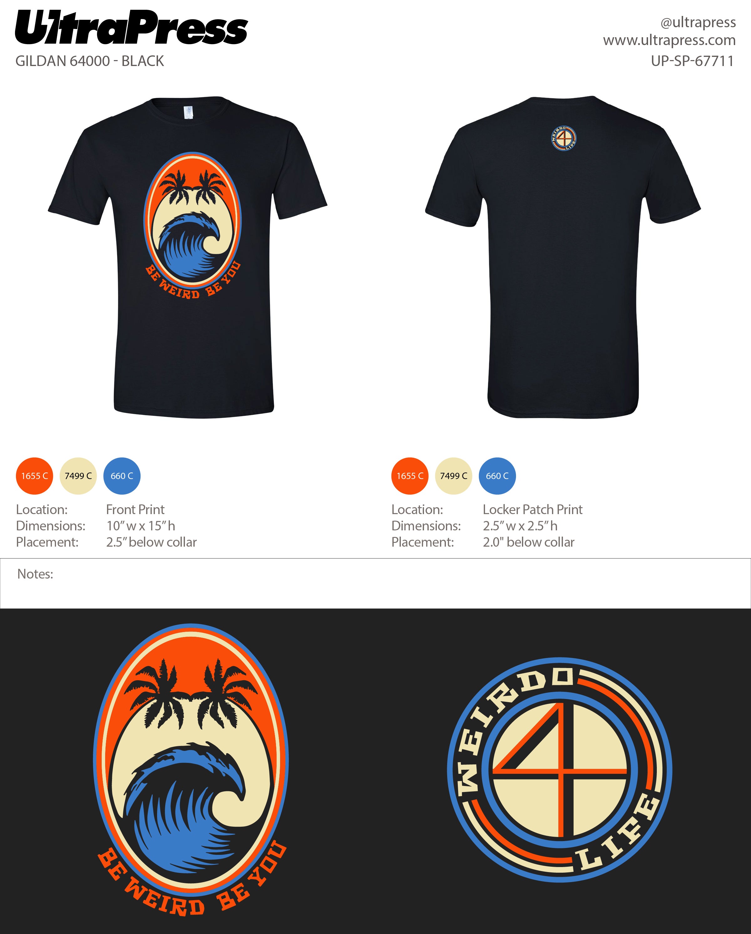 UP-SP-67711 Be Weird Be You Waves - Pouya Torabi 100 Min Qty (Bulk)