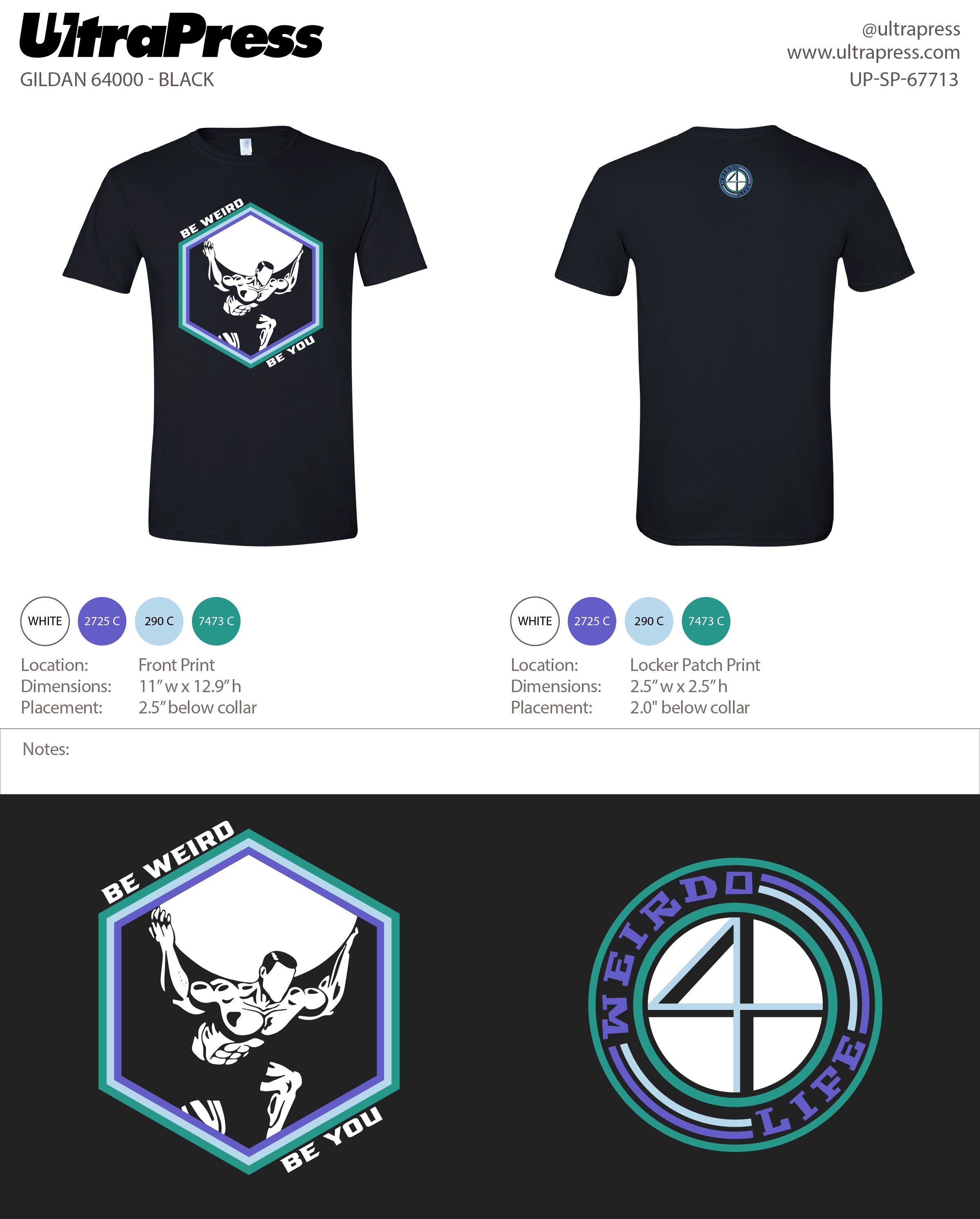 UP-SP-67713 Be Weird Be You Fitness - Pouya Torabi 100 Min Qty (Bulk)