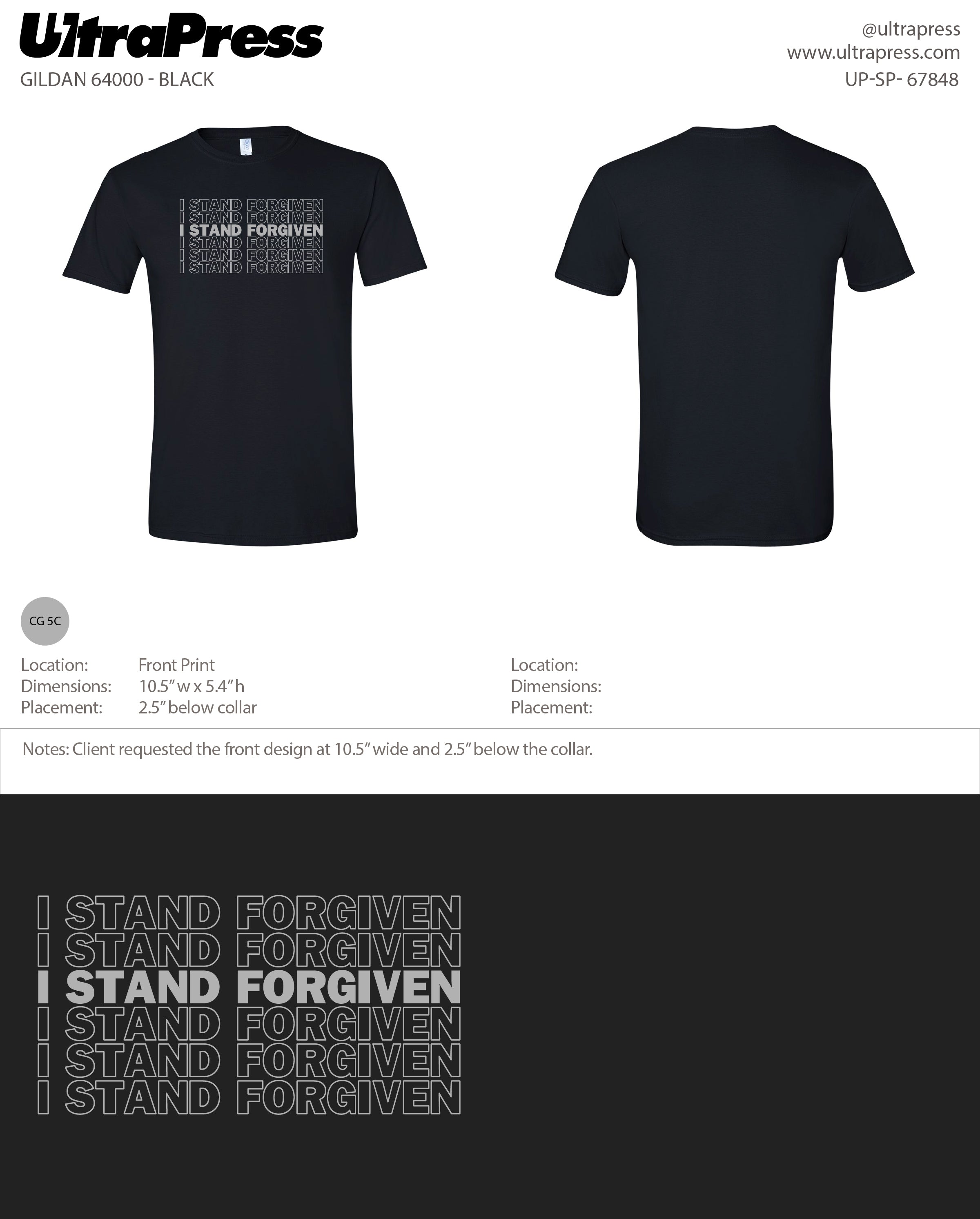 UP-SP-67848 I Stand Forgiven - Joe Guerra - 100 Min Qty - Package Deal (Bulk)