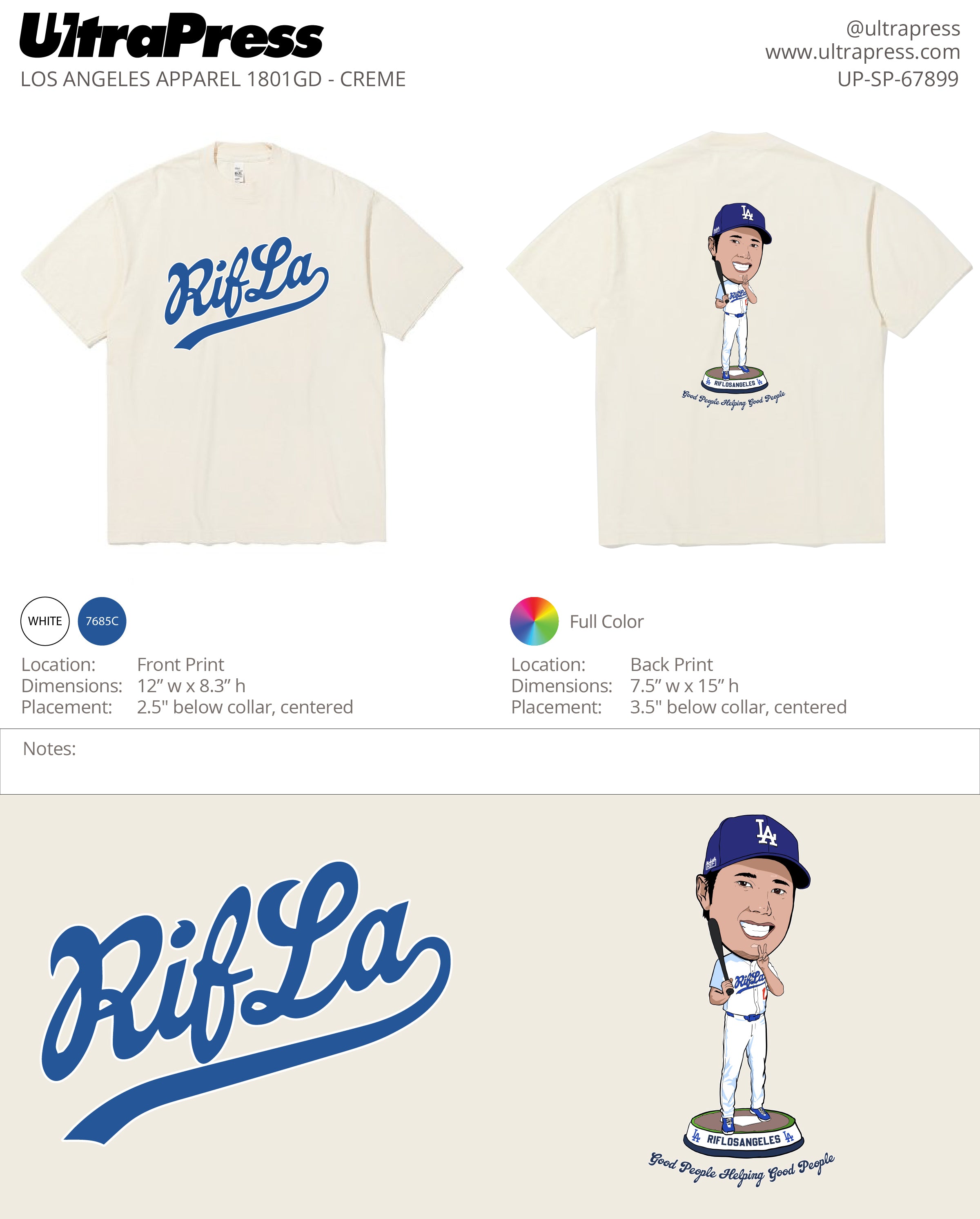 UP-SP-67899 RIFLA Shohei - Adult Garment - Ed - 72 Min Qty (Bulk)