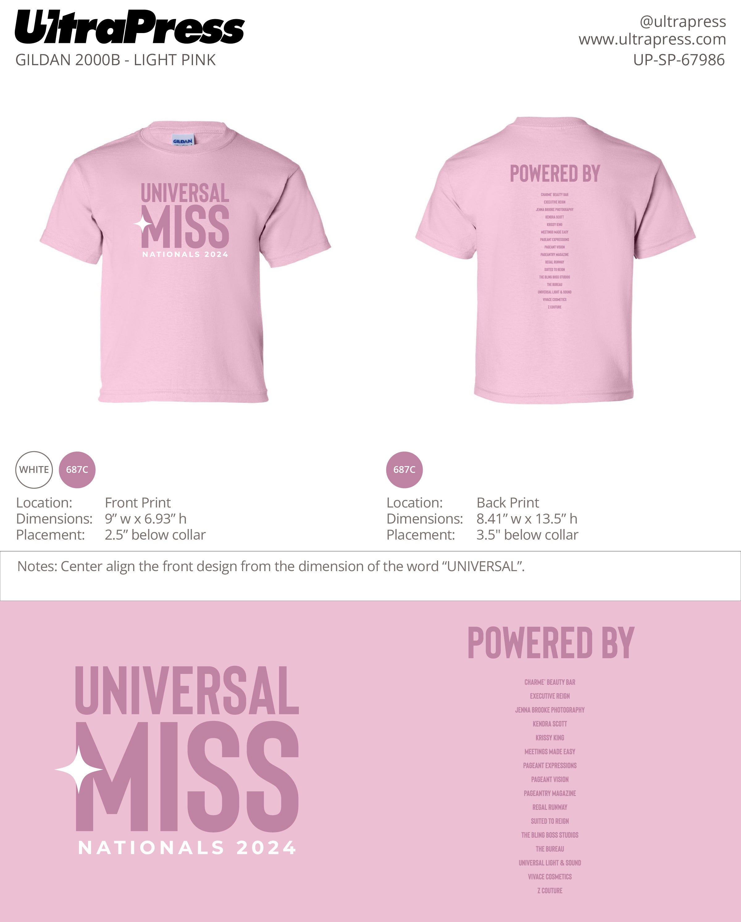 UP-SP-67986 Universal Miss Nationals 2024 Youth - Tiffany Chandler-Didier 60 Min Qty (Bulk)