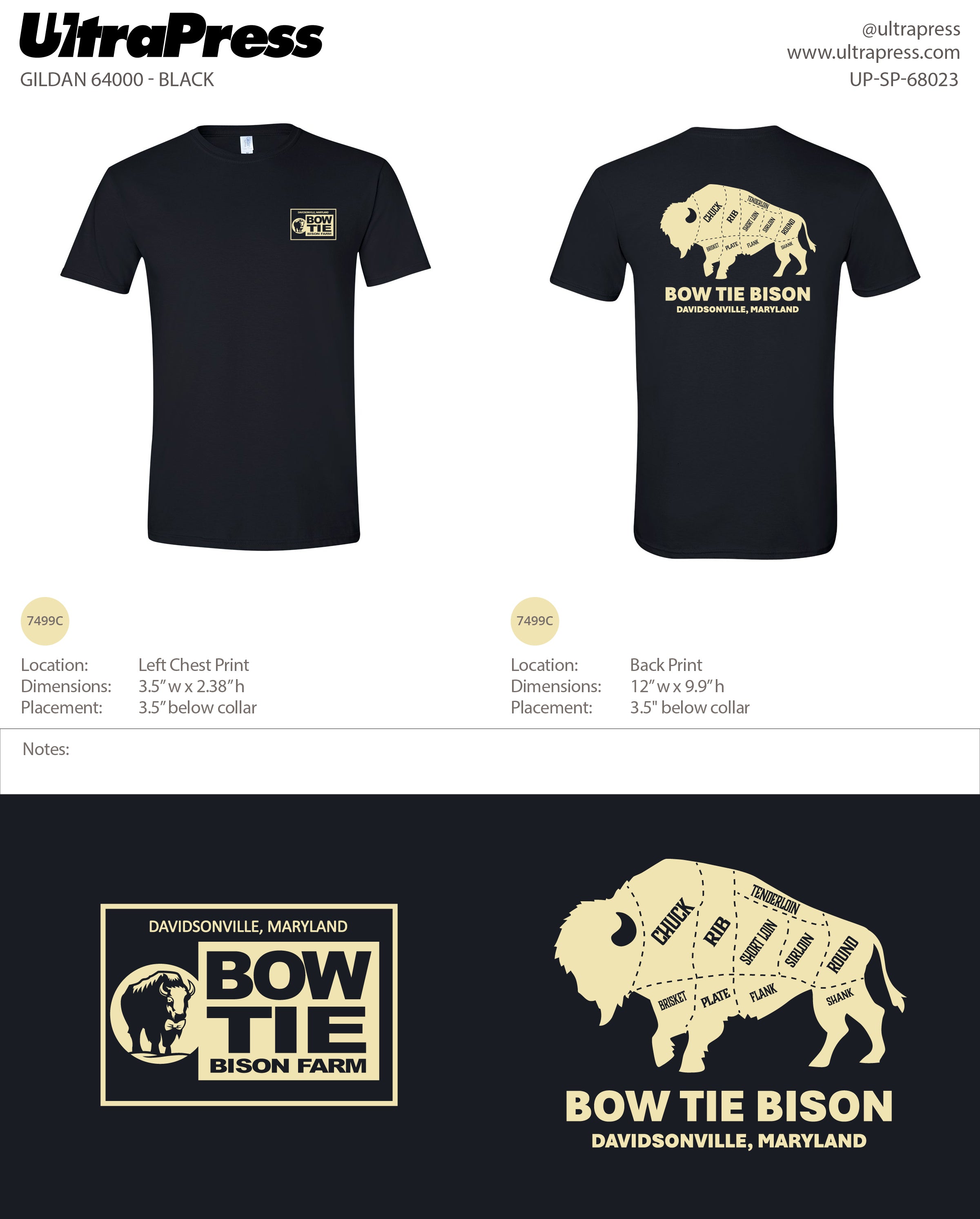 UP-SP-68023 Bow Tie Bison - Delia Phibbons 24 Min Qty (Bulk)