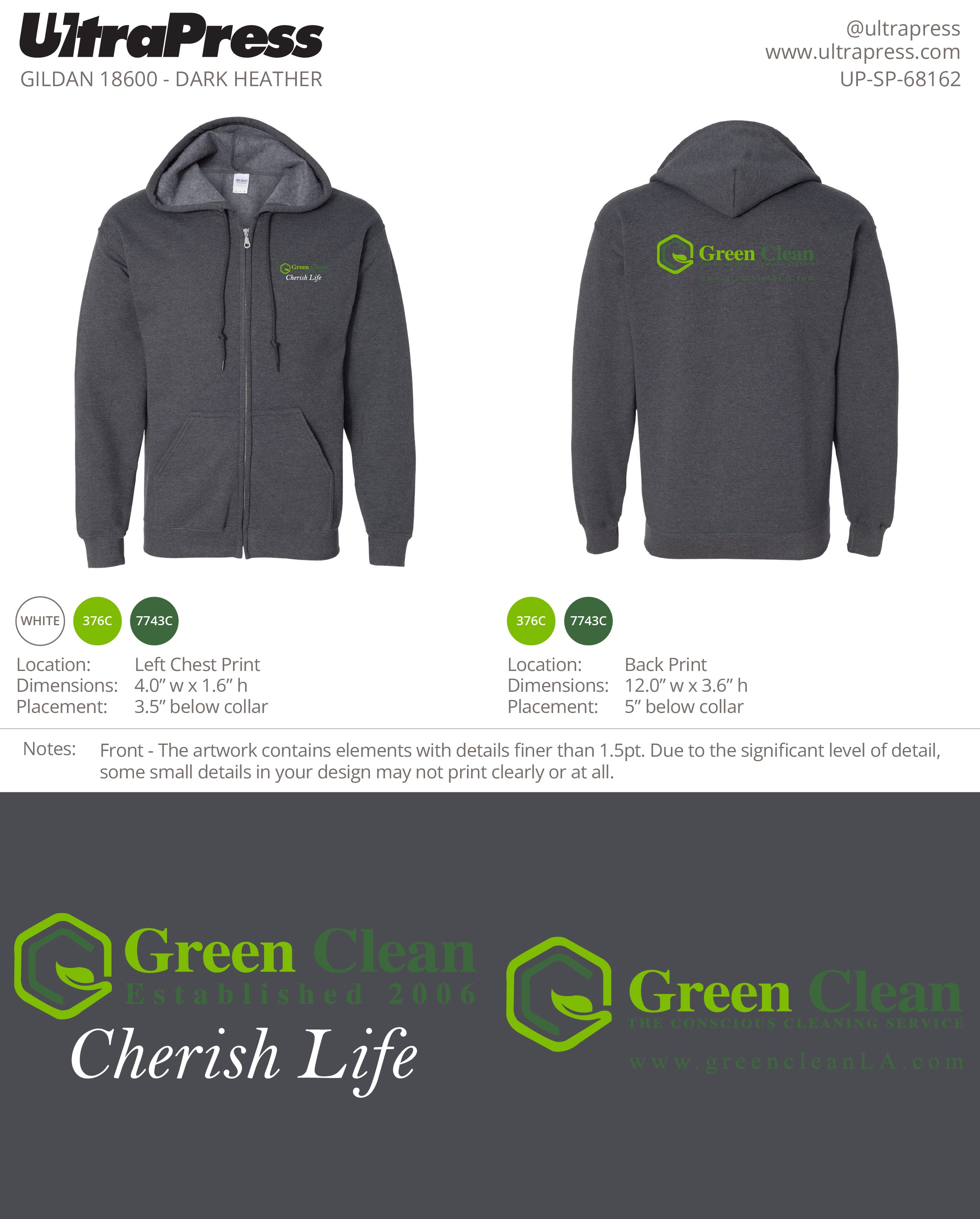 UP-SP-68162 Green Clean 72 Min Qty (Bulk)