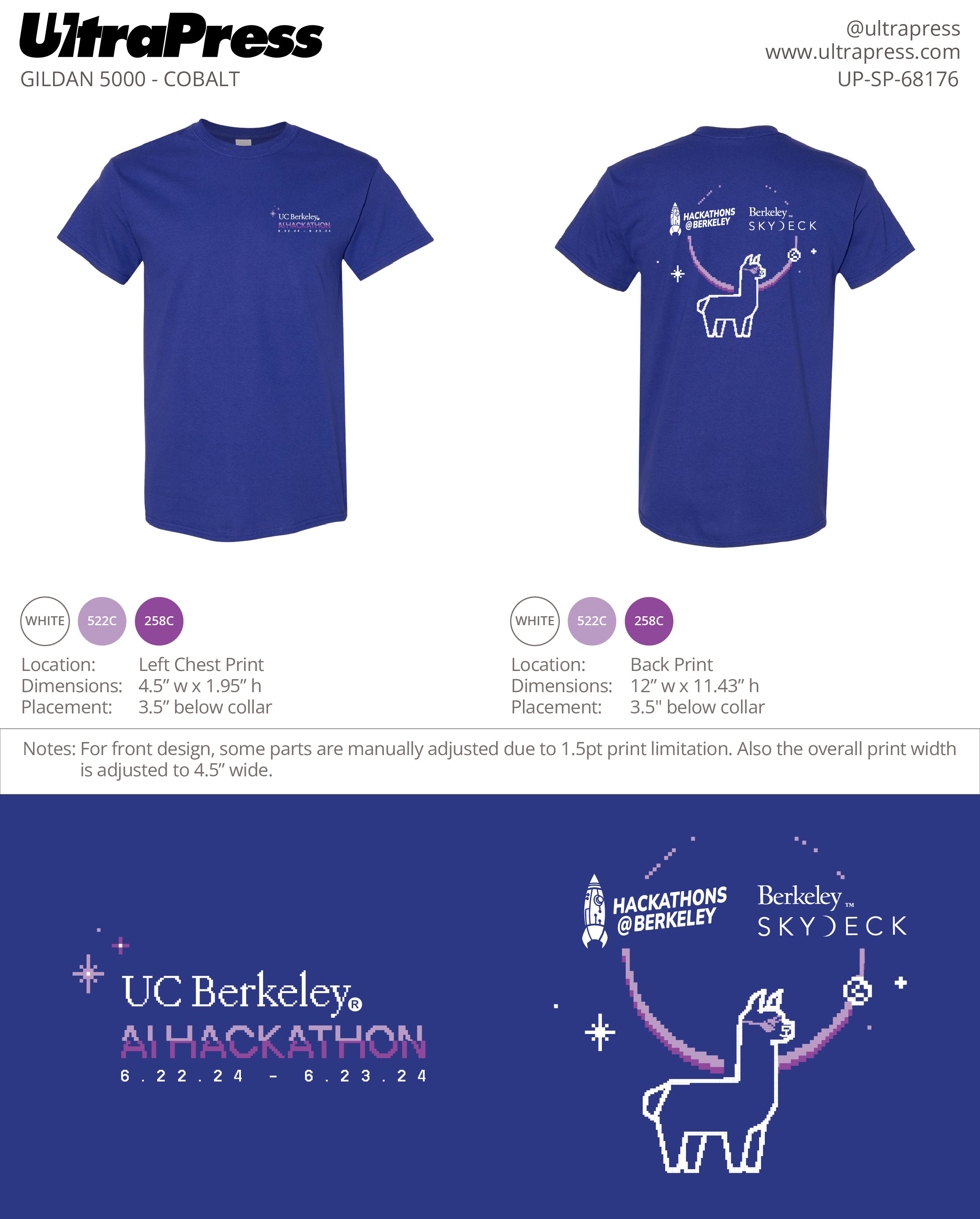 UP-SP-68176 Hackathon @ Berkeley - Flora Wang 1350 Min Qty (Bulk)