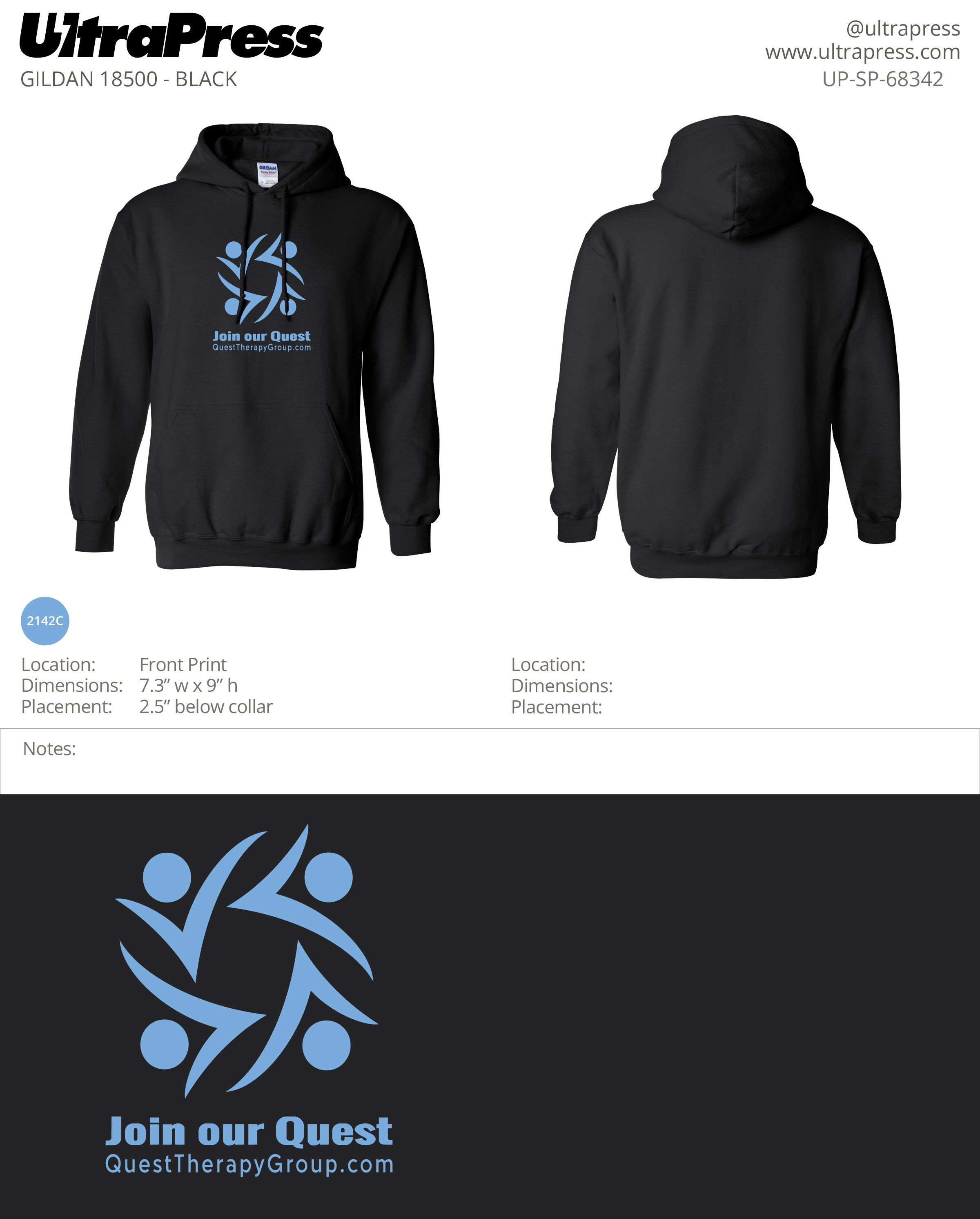 UP-SP-68342 Quest Therapy Group - Raphael Nersisyan (Black Hoodie) 50 Package Deal (Bulk)