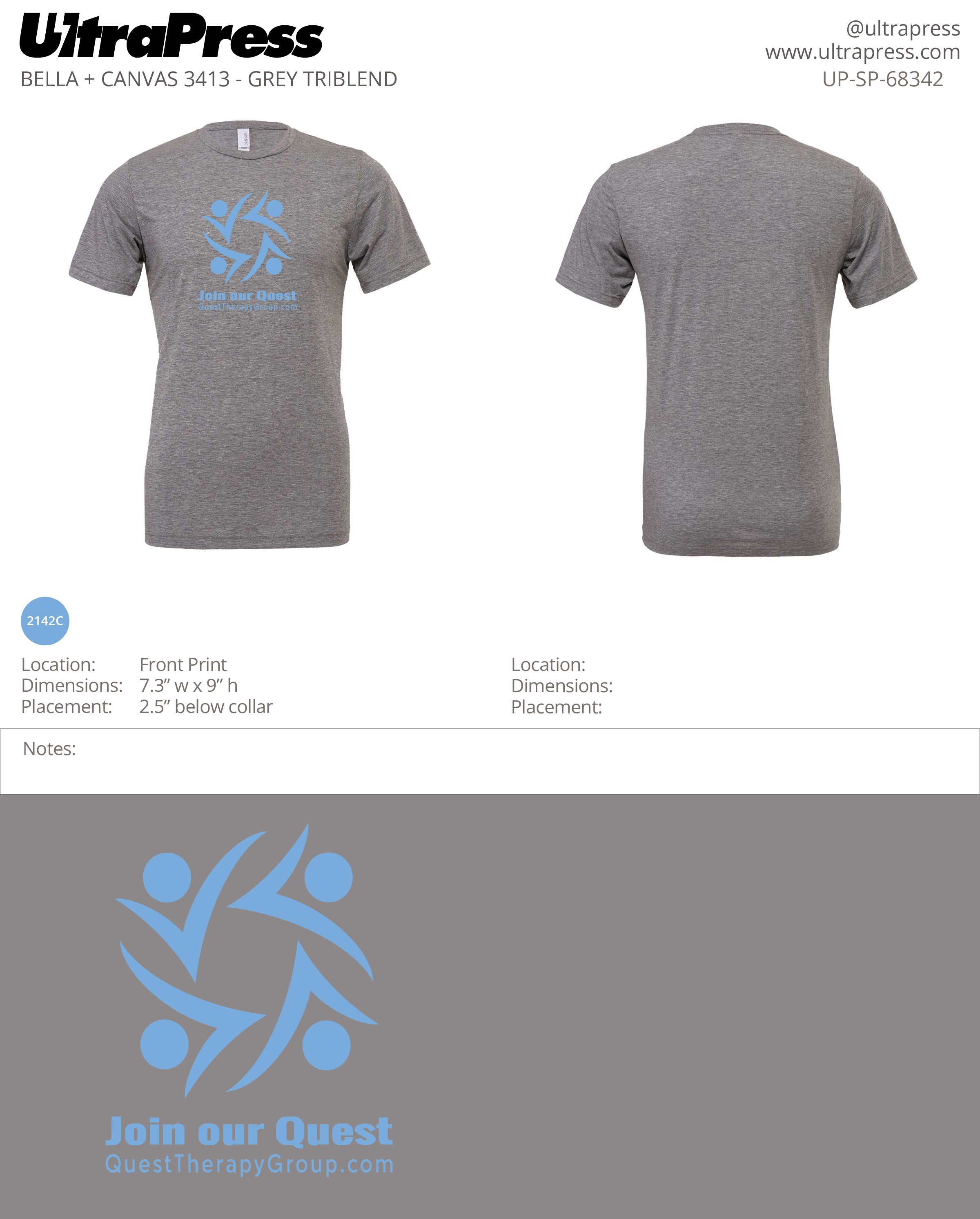 UP-SP-68342 Quest Therapy Group - Raphael Nersisyan (Blue Logo Shirts) 144 Min Qty