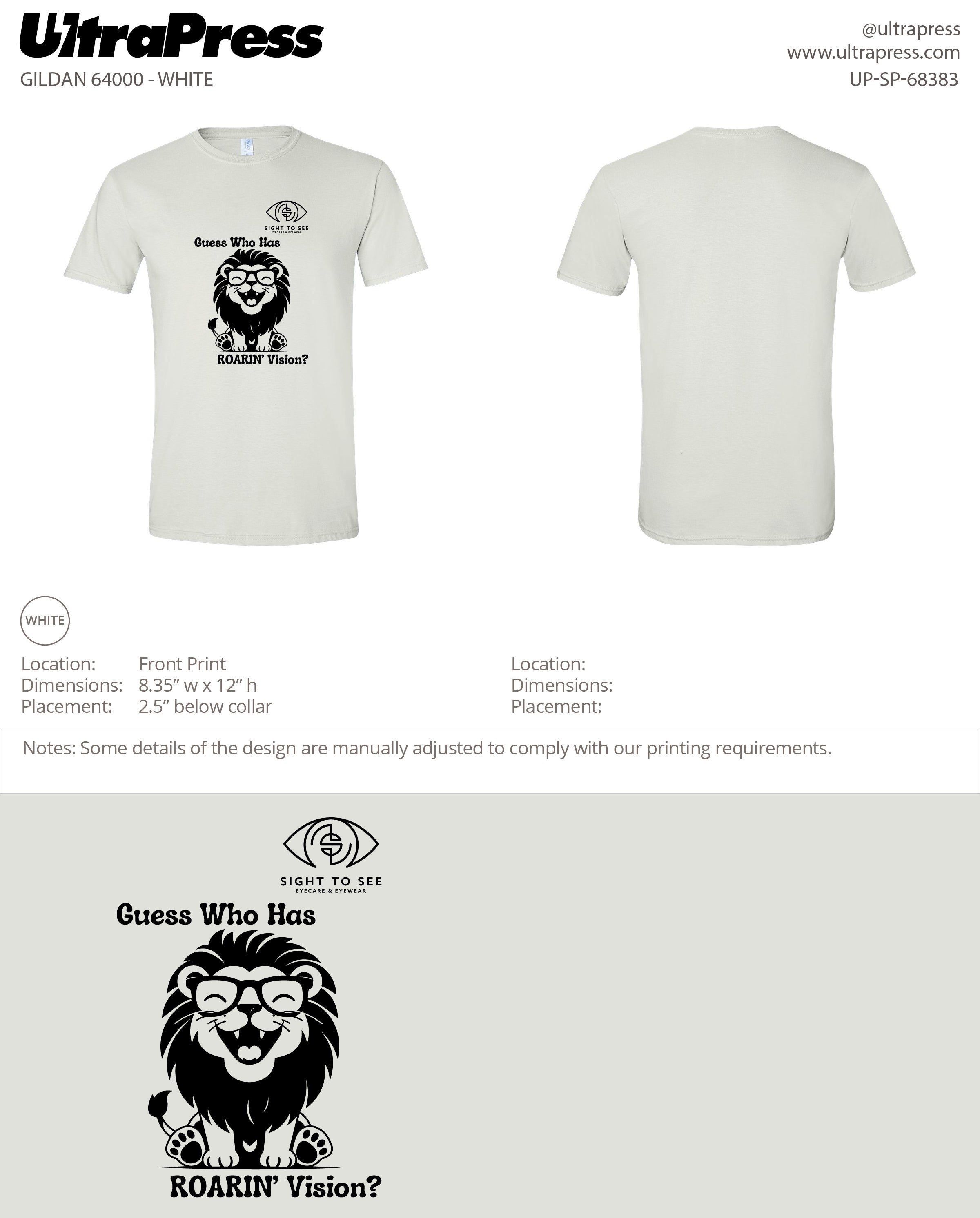 UP-SP-68383 Guess Who Has Roarin' Vision - Griffin Durias 100 Min Qty (Bulk)