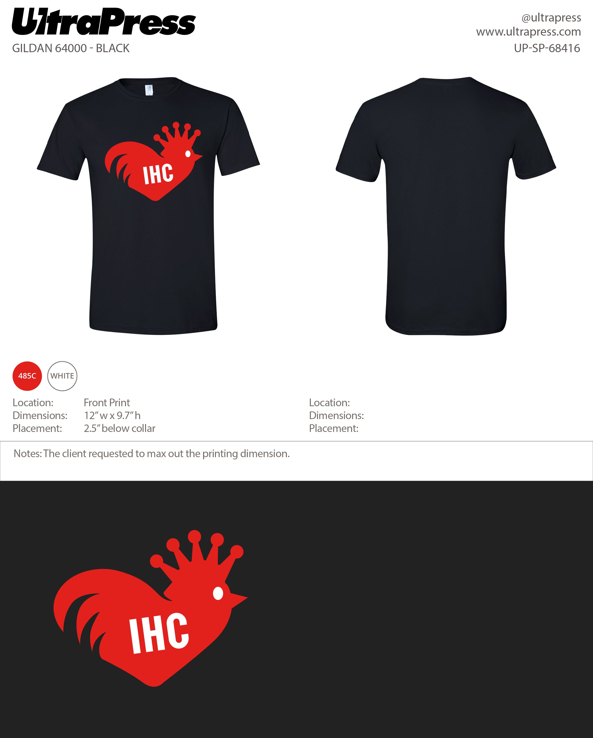 UP-SP-68416 IHC Logo - Iftikhar Shah 100 Pieces Package (Bulk)