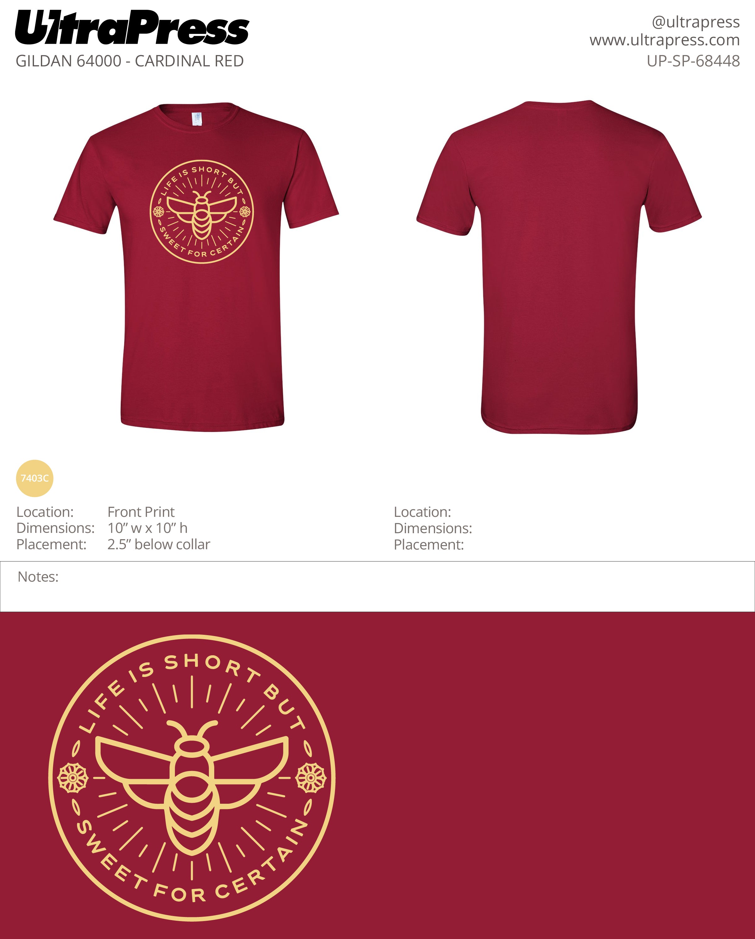 UP-SP-68448 Bee Gold - Nathaniel Shoshan 100 Min Qty (Bulk)