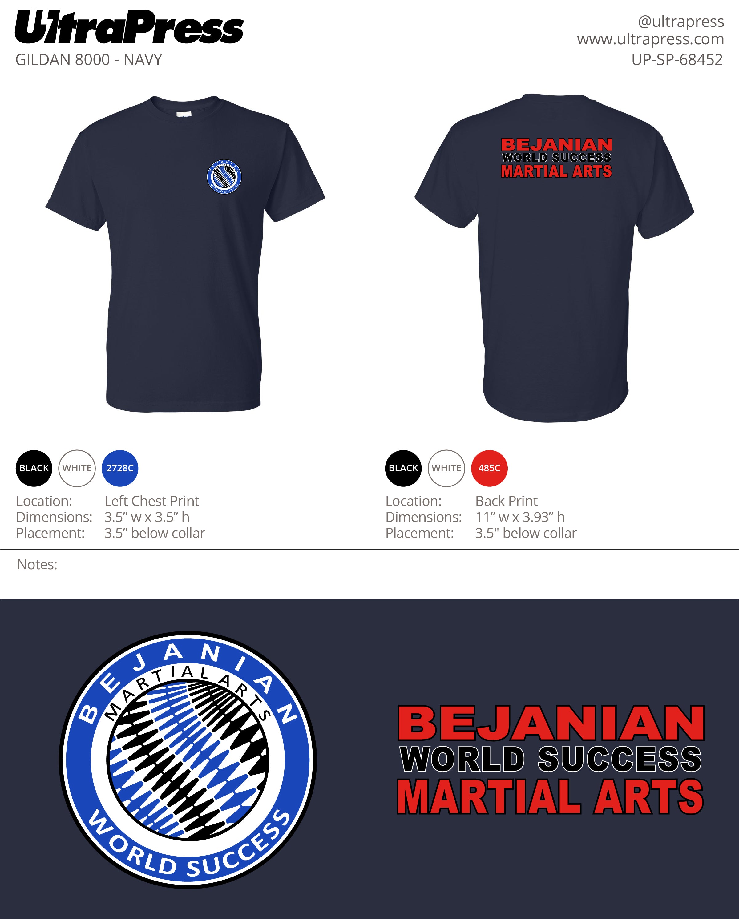 UP-SP-68452 Basic Navy - Varouj Bejanian (ADULT) 100 Min Qty (Bulk)