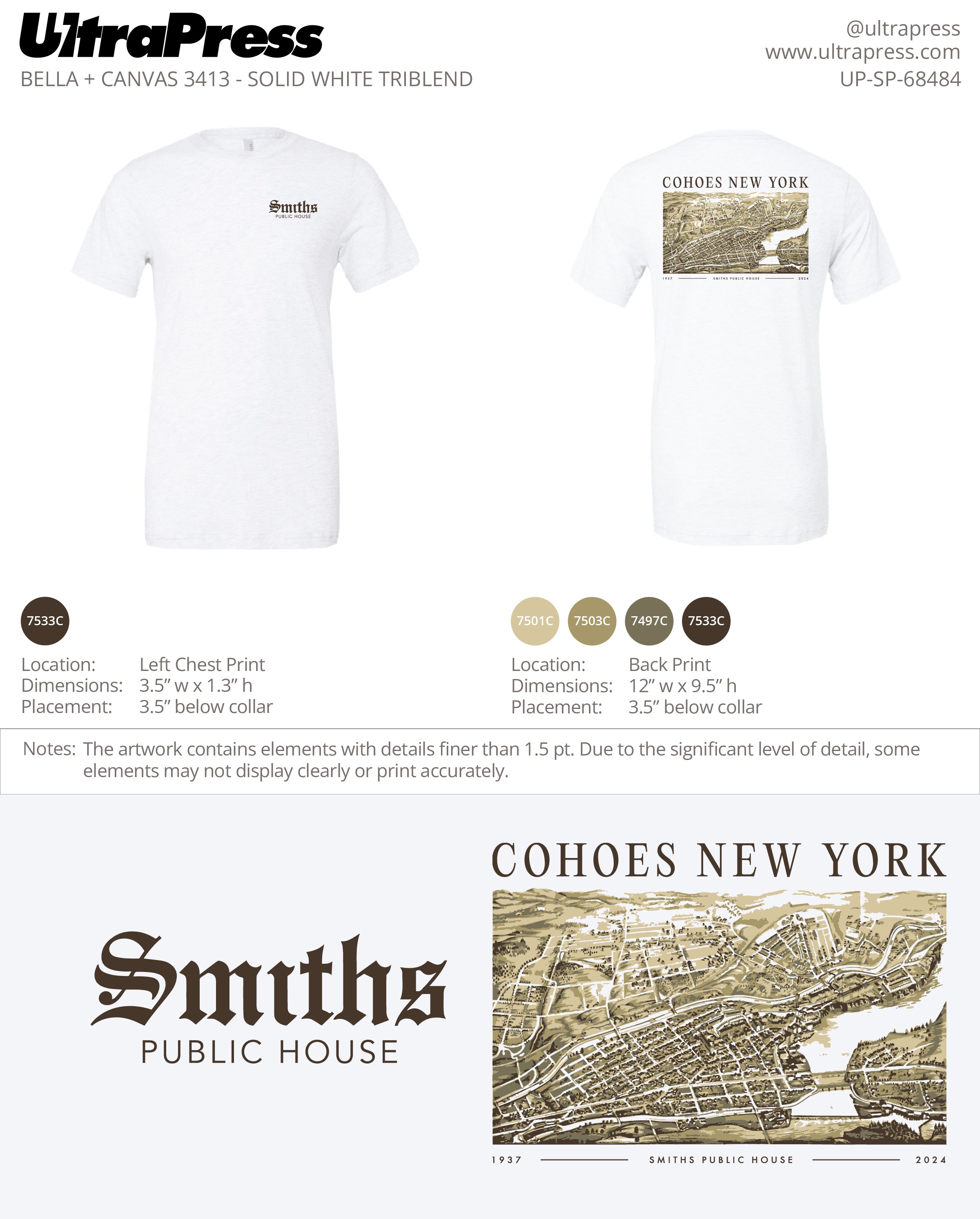 UP-SP-68484 Smiths Map Tee - Rob Tario 72 Min Qty (Bulk)