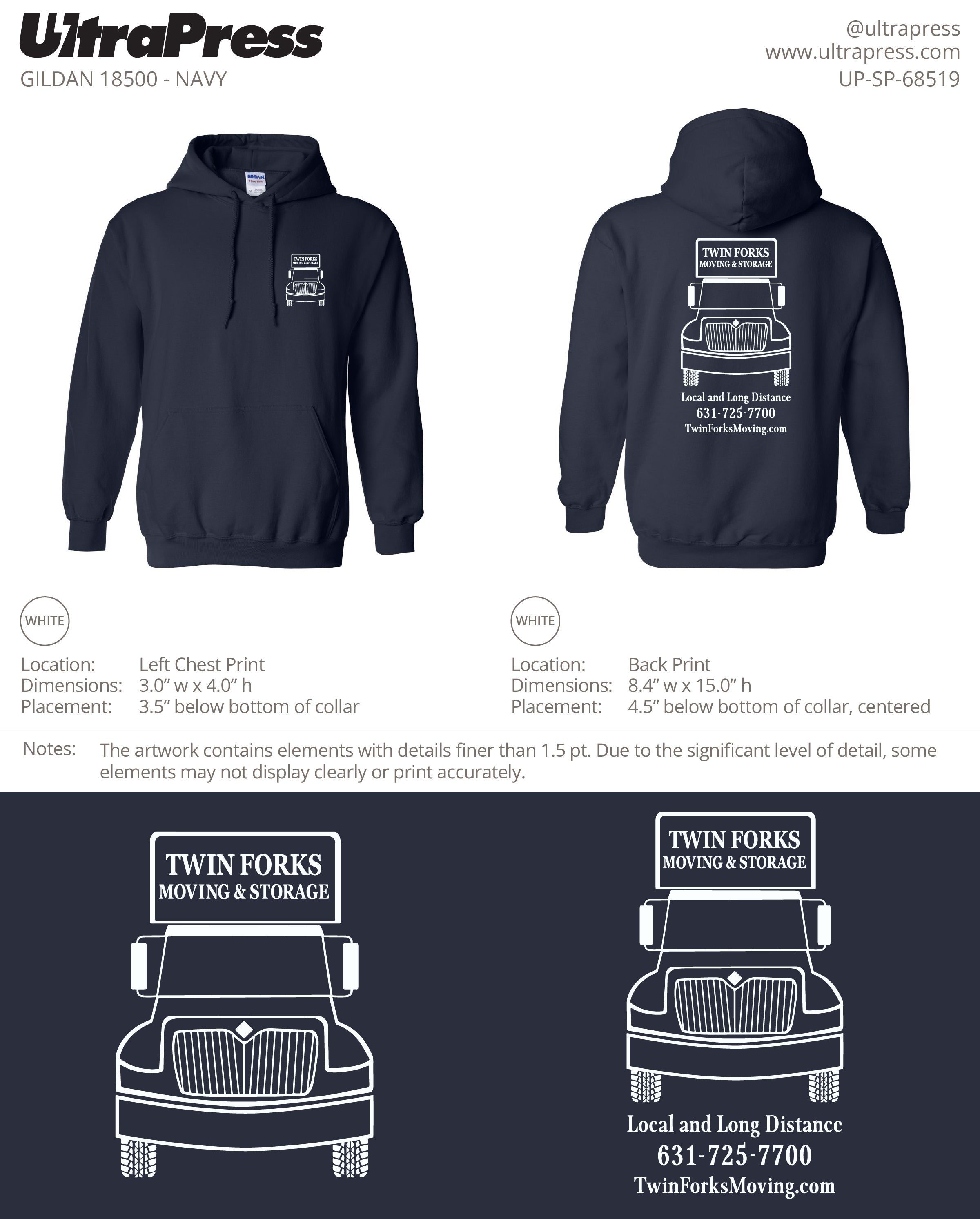 UP-SP-68519 Twin Forks Moving and Storage (White Ink) - Cate Quigley 288 Min Qty (Bulk)