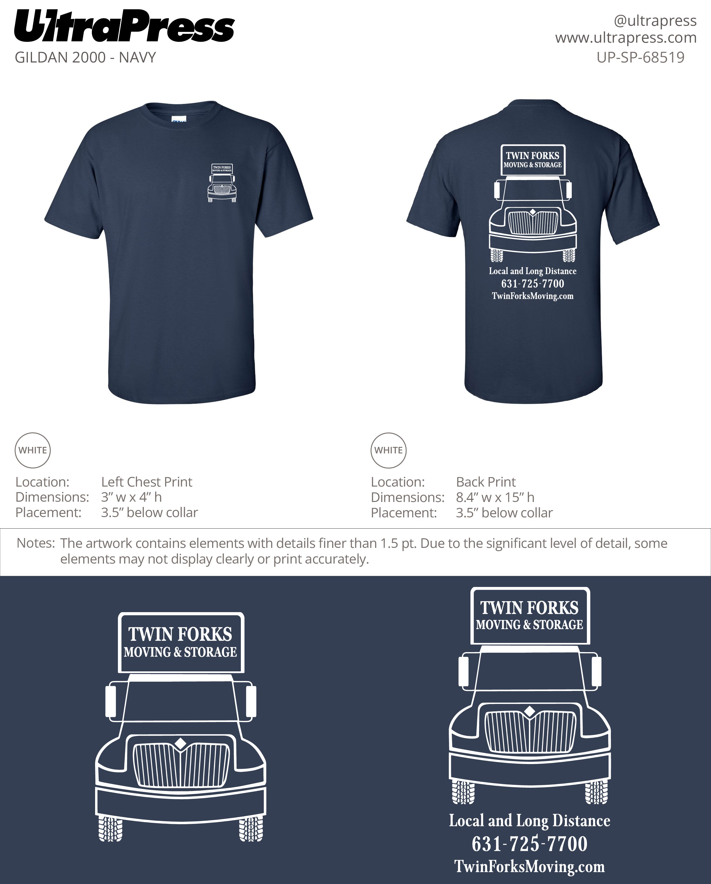 UP-SP-68519 Twin Forks Moving and Storage (White Ink) - Cate Quigley 125 Min Qty (Bulk)