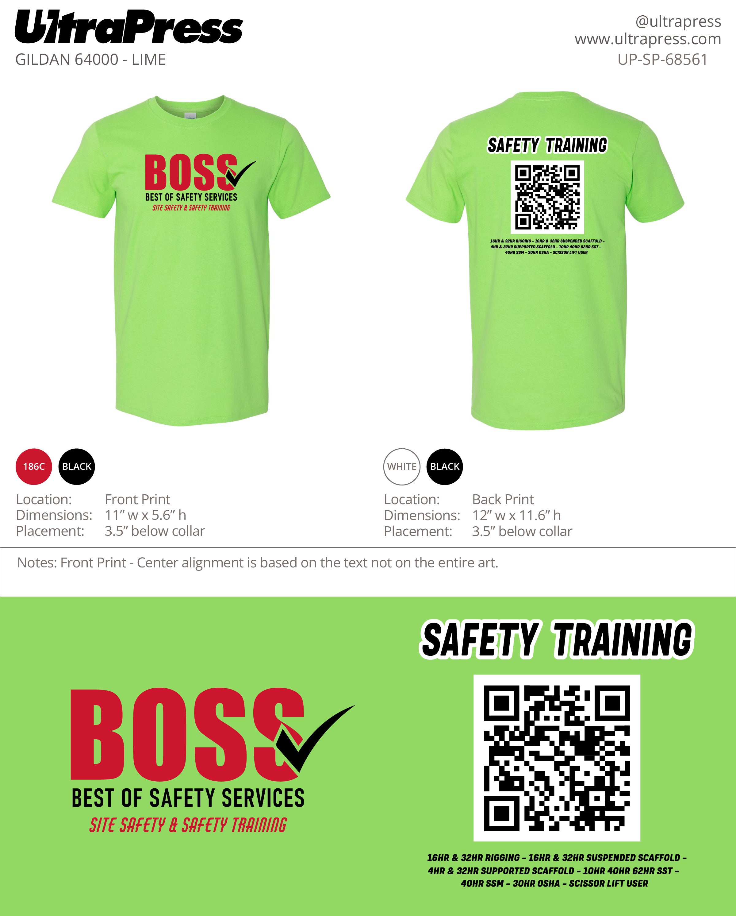 UP-SP-68561 Boss Site Safety & Safety Training - William Colon - 100 Min Qty (Bulk)