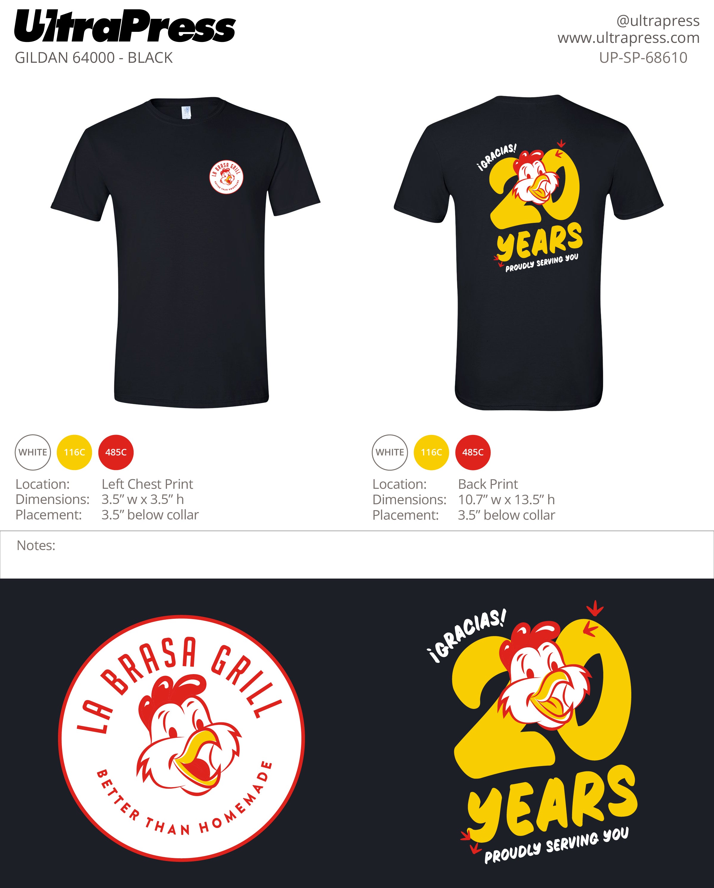 UP-SP-68610 La Brasa Grill - Tom Billante 100 Min Qty (Bulk)