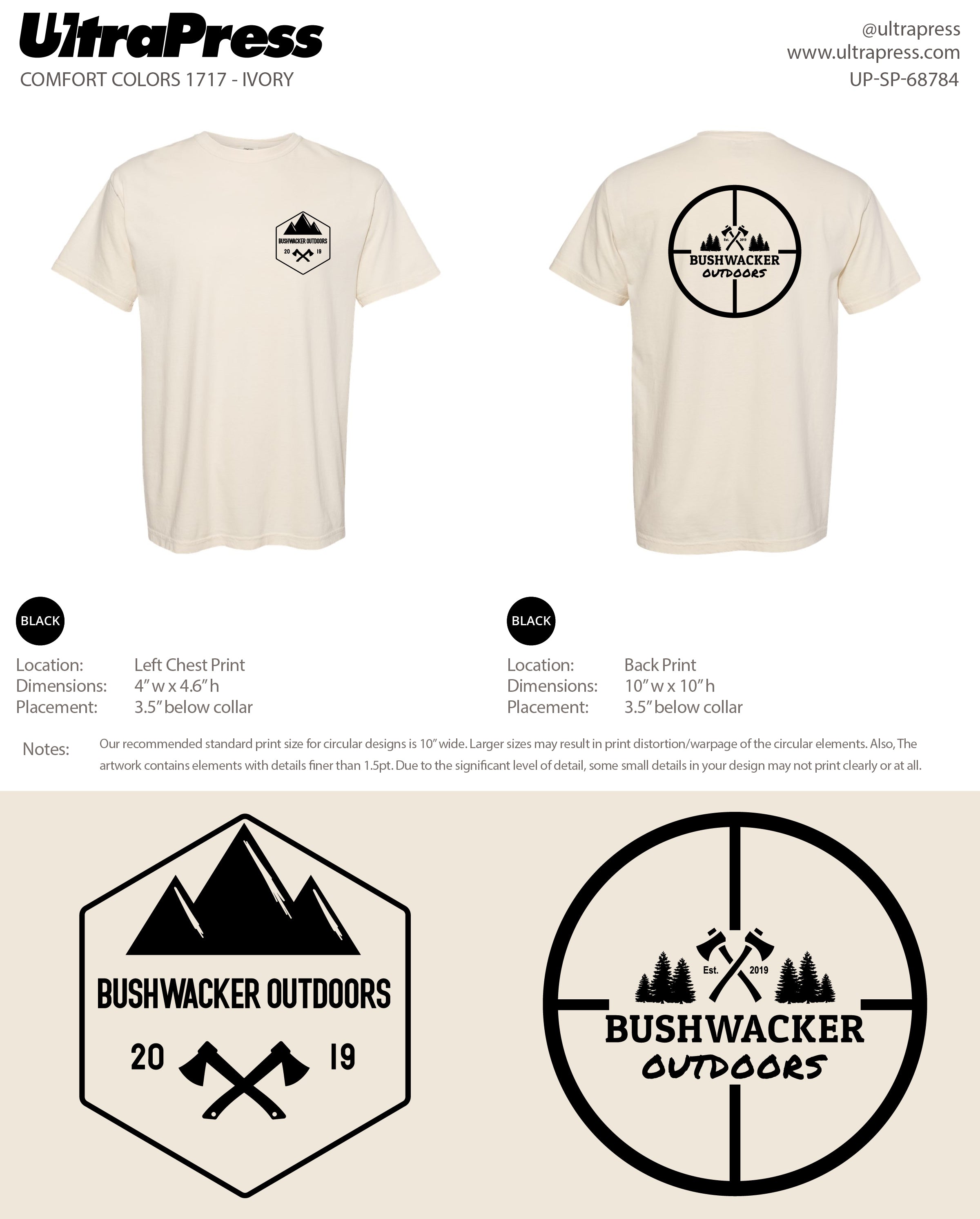 UP-SP-68784 Bushwacker Outdoors - Nate Lawrence 100 Min Qty (Bulk)