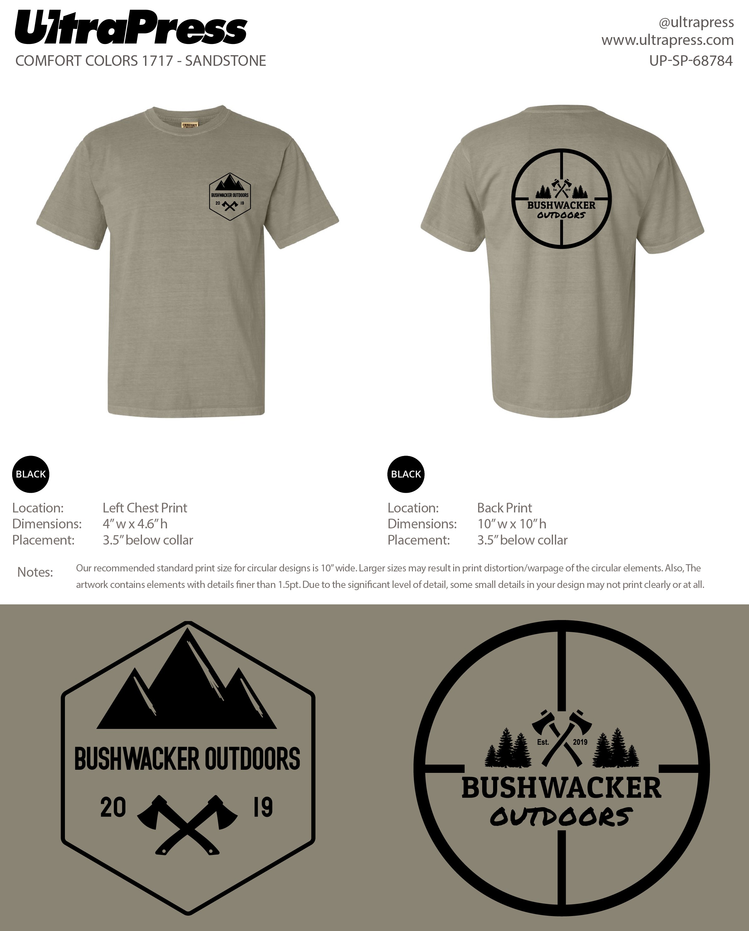 UP-SP-68784 Bushwacker Outdoors - Nate Lawrence 100 Min Qty (Bulk)