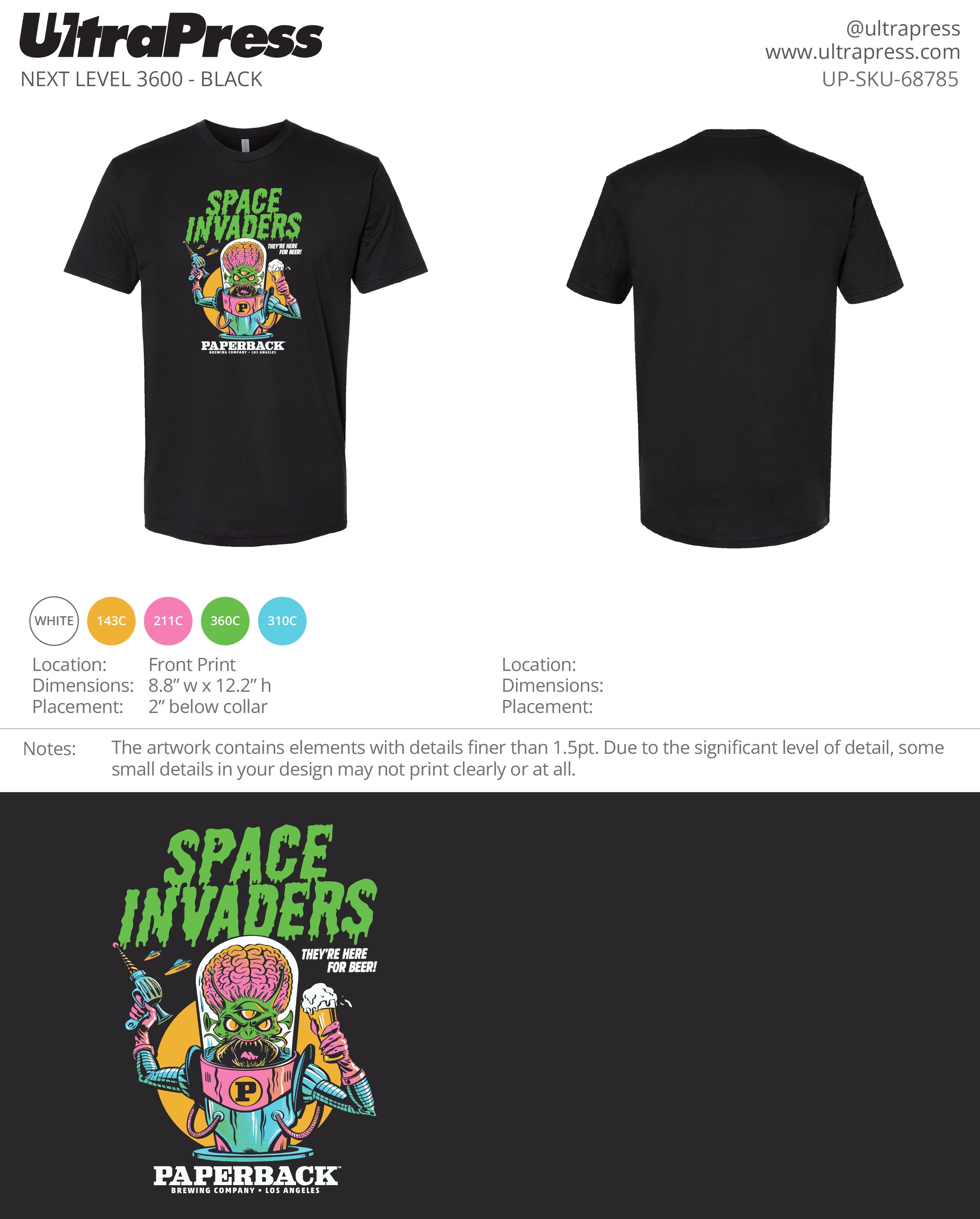 UP-SP-68785 Space Invaders Paperback 144 Min Qty (Bulk)