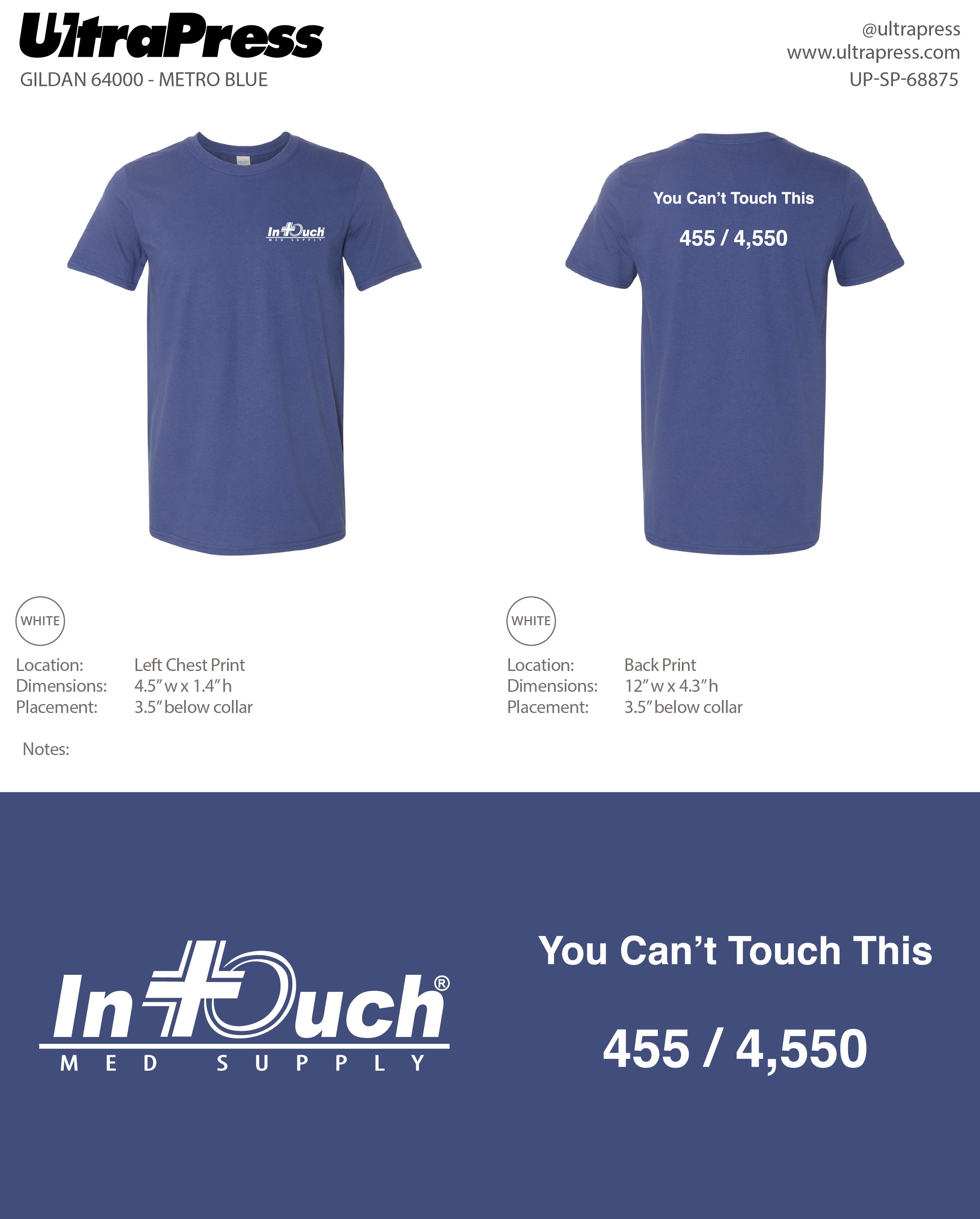 UP-SP-68875 InTouch Med Supply - Lance Marquardt 100 Package Deal (Bulk)