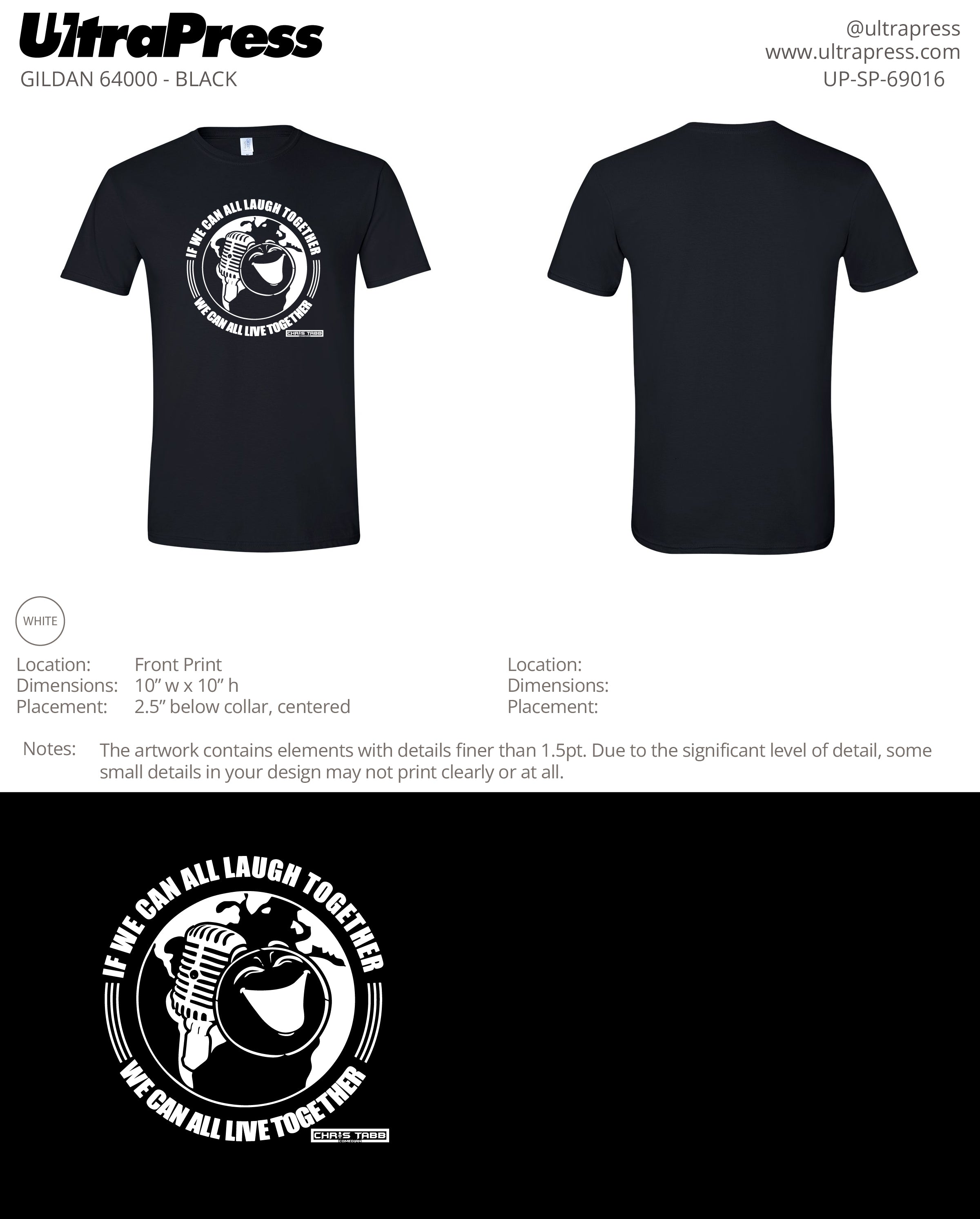 UP-SP-69016 If We Can All Laugh Together We Can All Live Together - Christopher Tabb 100 Pieces Package (Bulk)