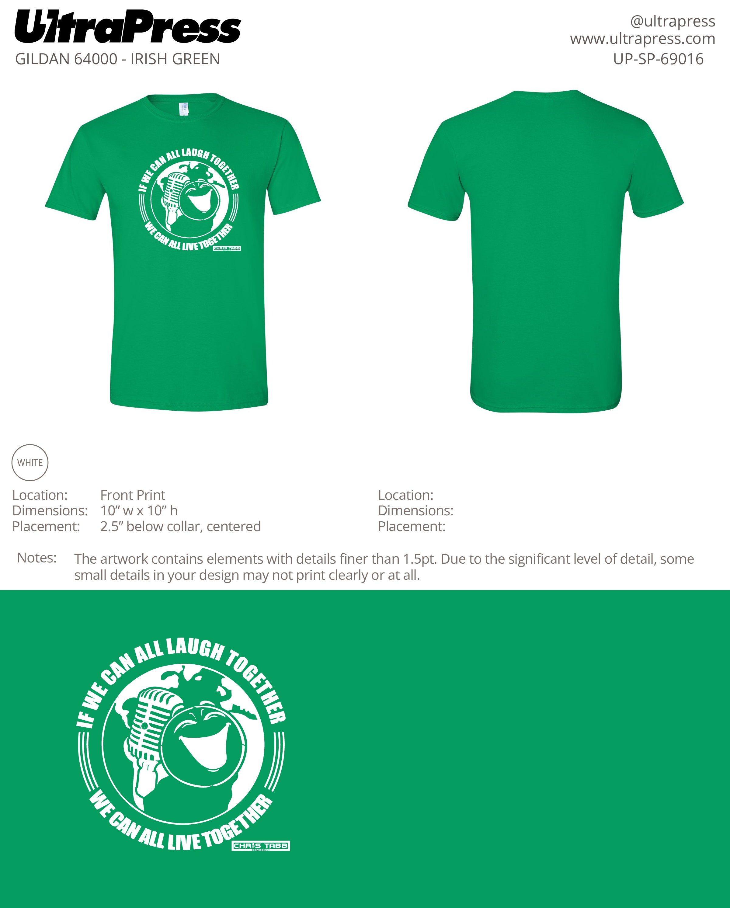 UP-SP-69016 If We Can All Laugh Together We Can All Live Together - Christopher Tabb 100 Pieces Package (Bulk)