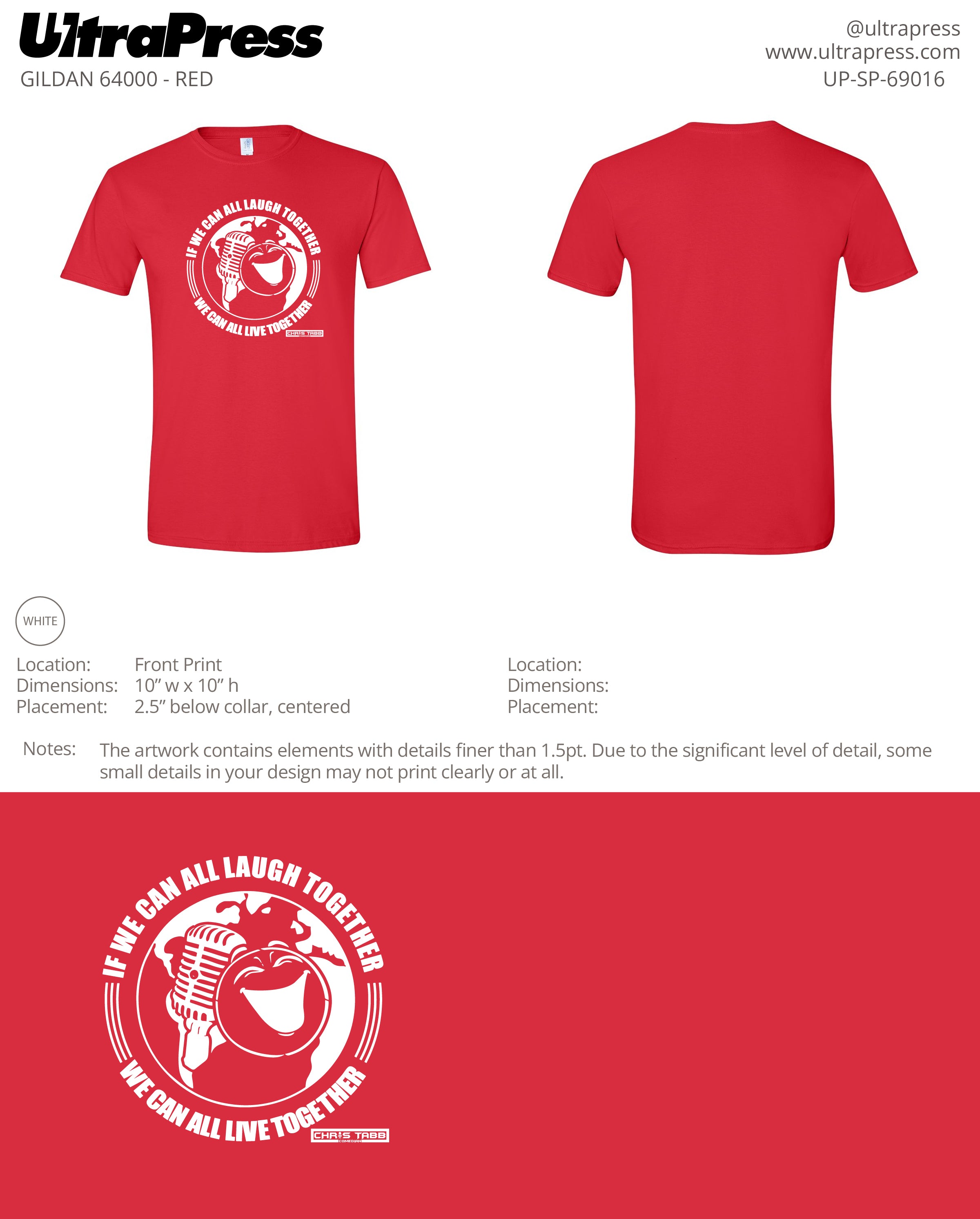 UP-SP-69016 If We Can All Laugh Together We Can All Live Together - Christopher Tabb 100 Pieces Package (Bulk)