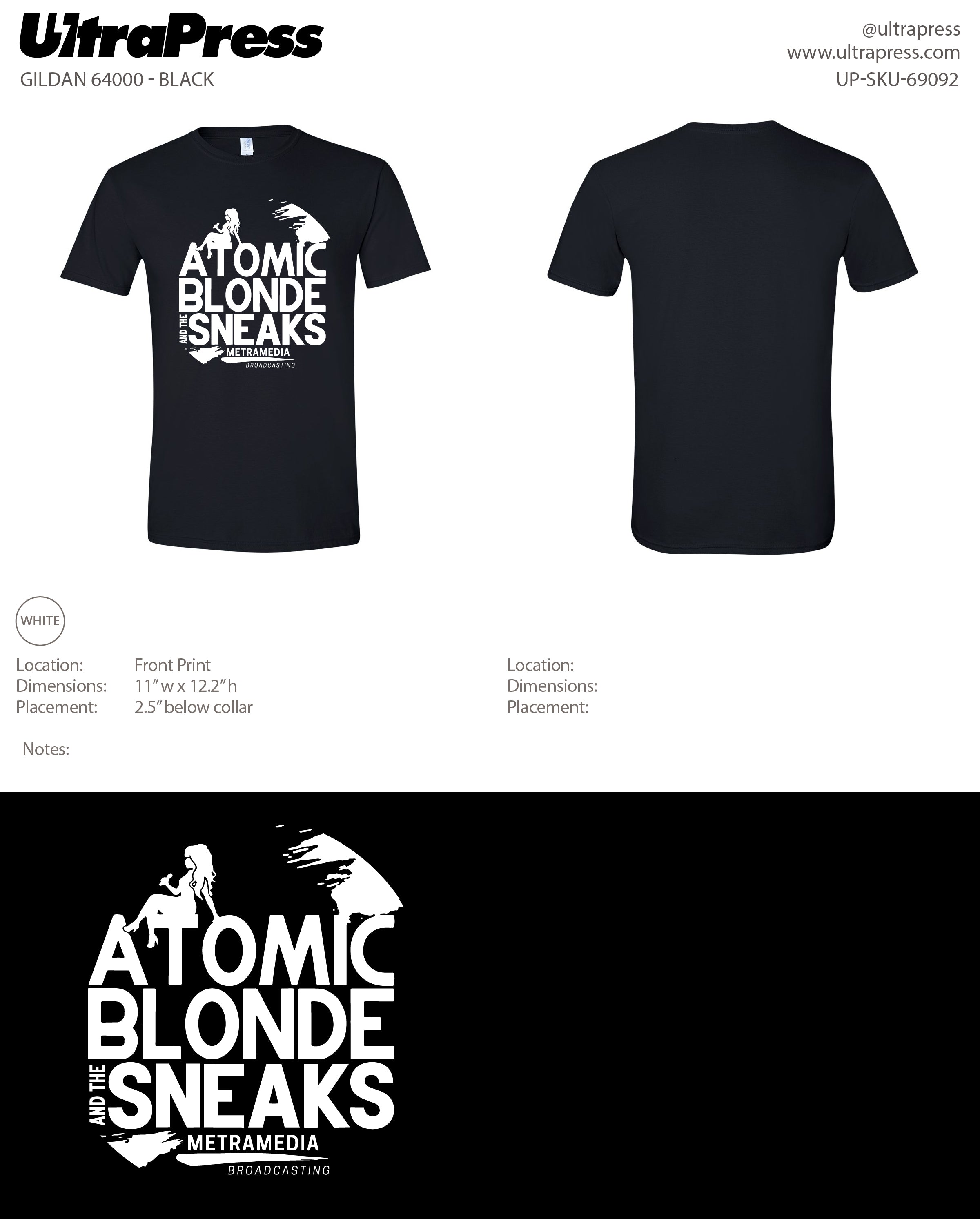 UP-SP-69092 Atomic Blonde & The Sneaks - Brad Seecof 100 Pieces Package (Bulk)