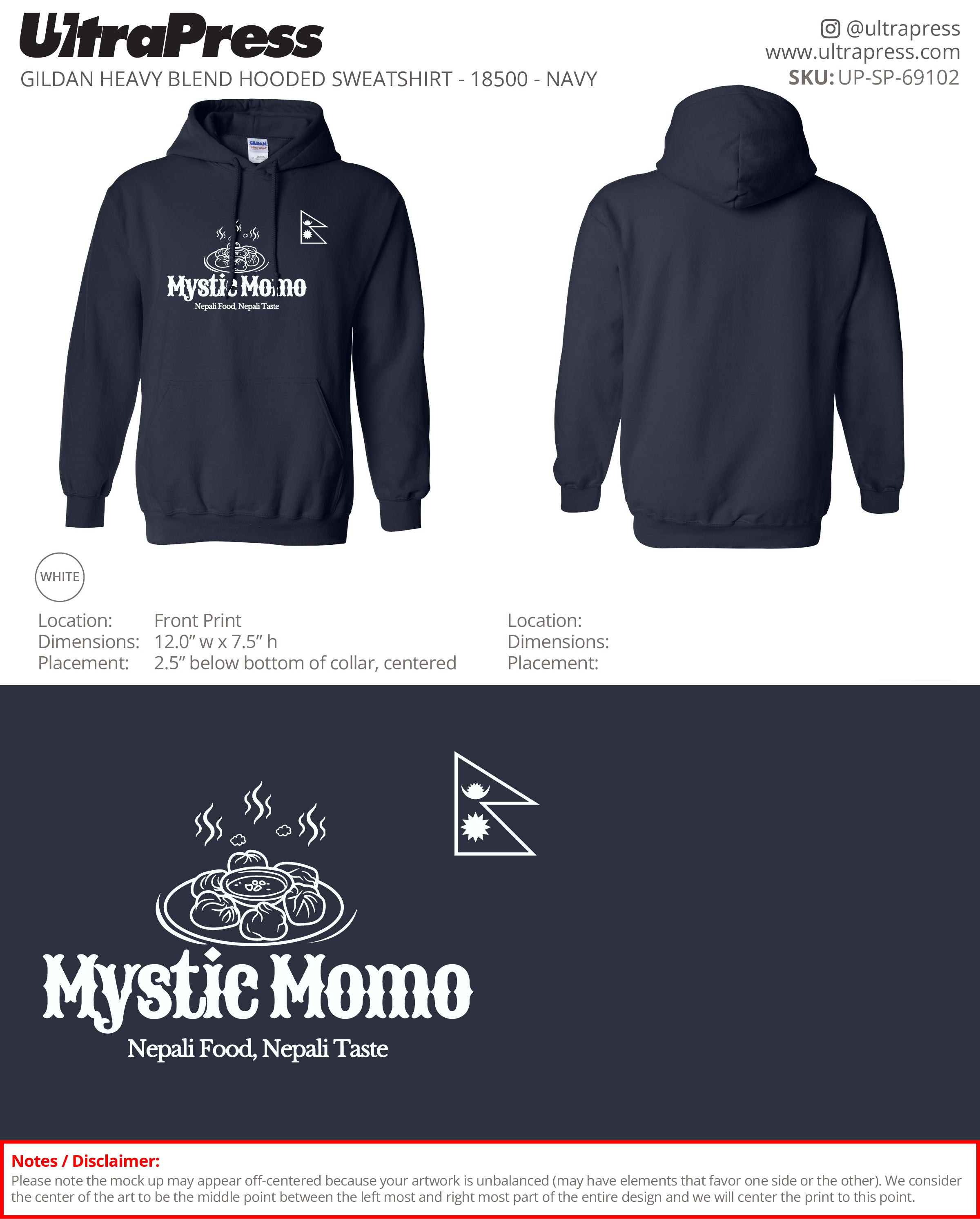 UP-SP-69102 Hoodies - Sachin Maharjan 50 Min Qty (Bulk)