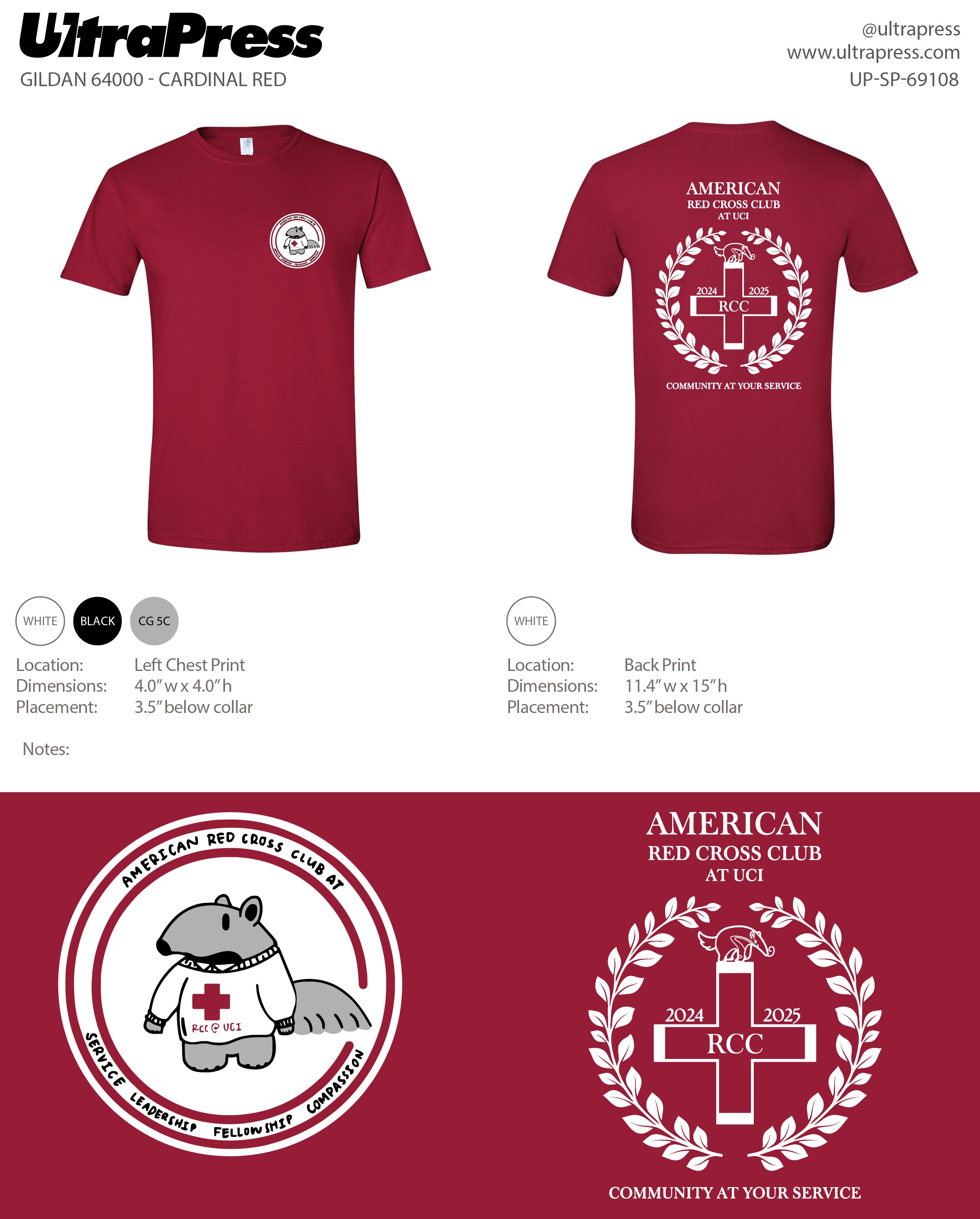 UP-SP-69108 American Red Cross Club - Angie Nishimura 100 Min Qty (Bulk)