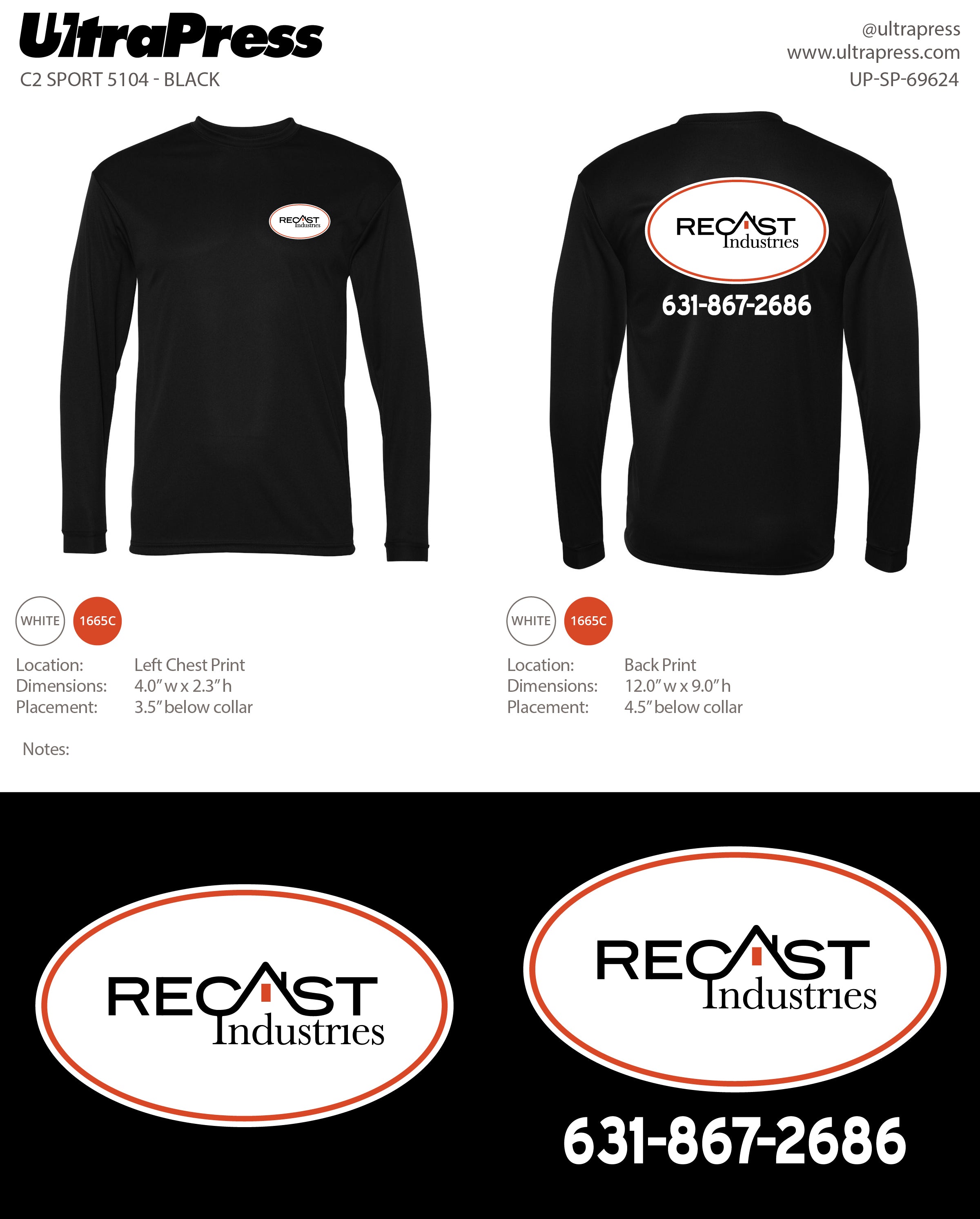 UP-SP-69624 Recast Industries - Christopher Arrigo - 48 Min Qty (Bulk)