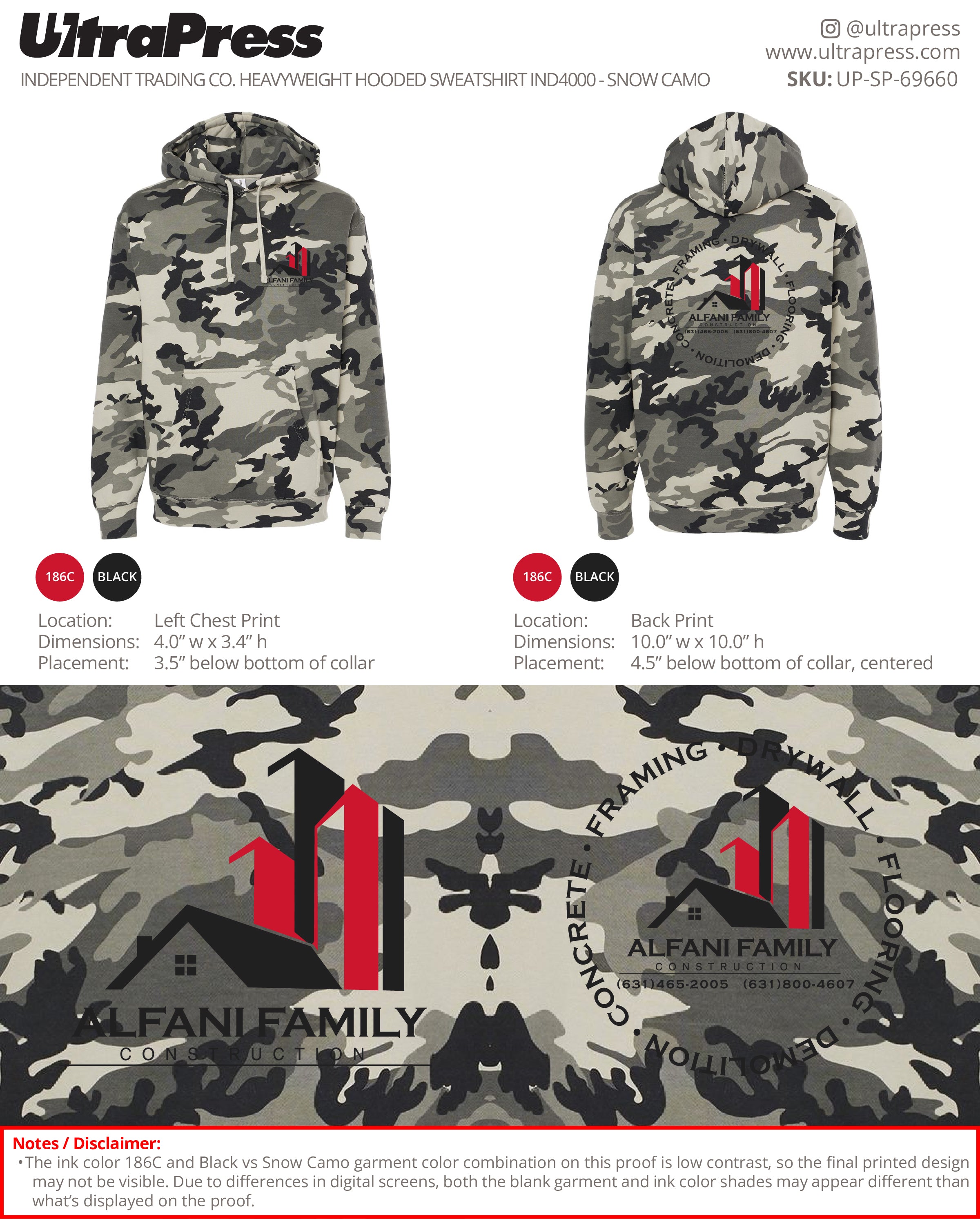 UP-SP-76386 Alfani Family Construction Hoodies - Vincent Alfani 24 Min Qty (Bulk)