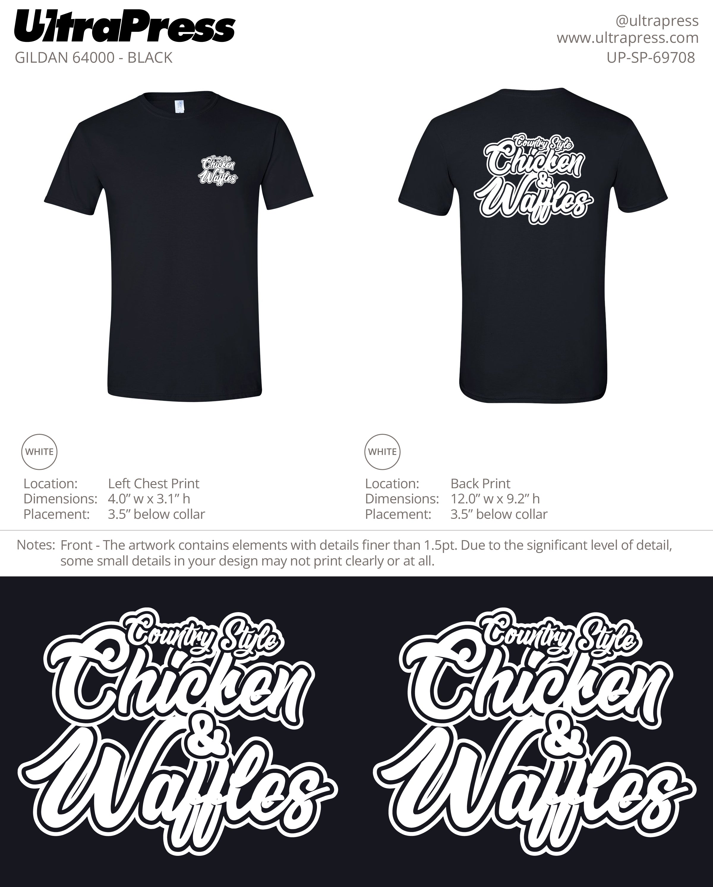 UP-SP-69708 Country Style Chicken & Waffles - Jalil Qayum 100 Min Qty (Bulk)