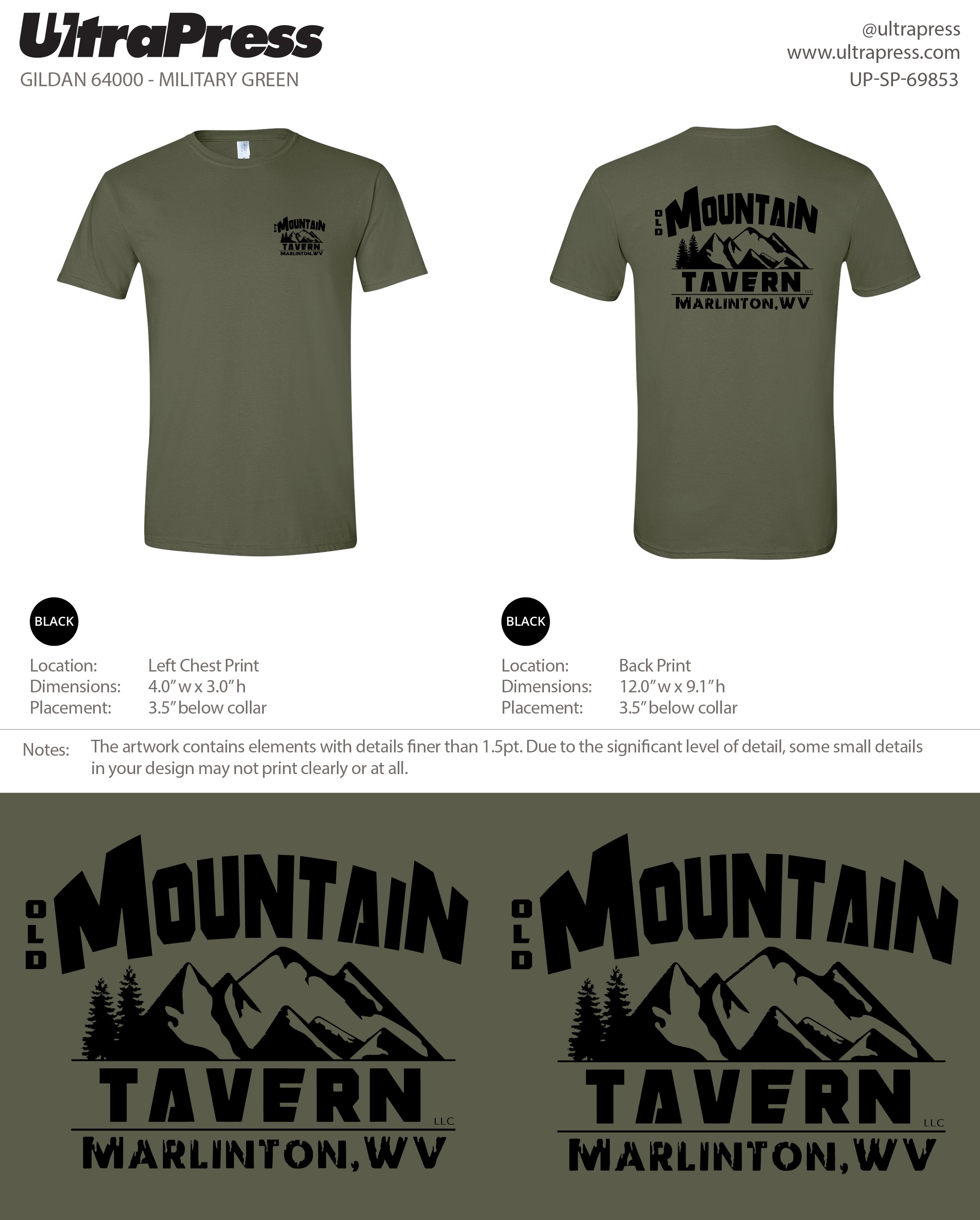 UP-SP-69853 Old Mountain Tavern - Daniel Flores 72 Min Qty (Bulk)