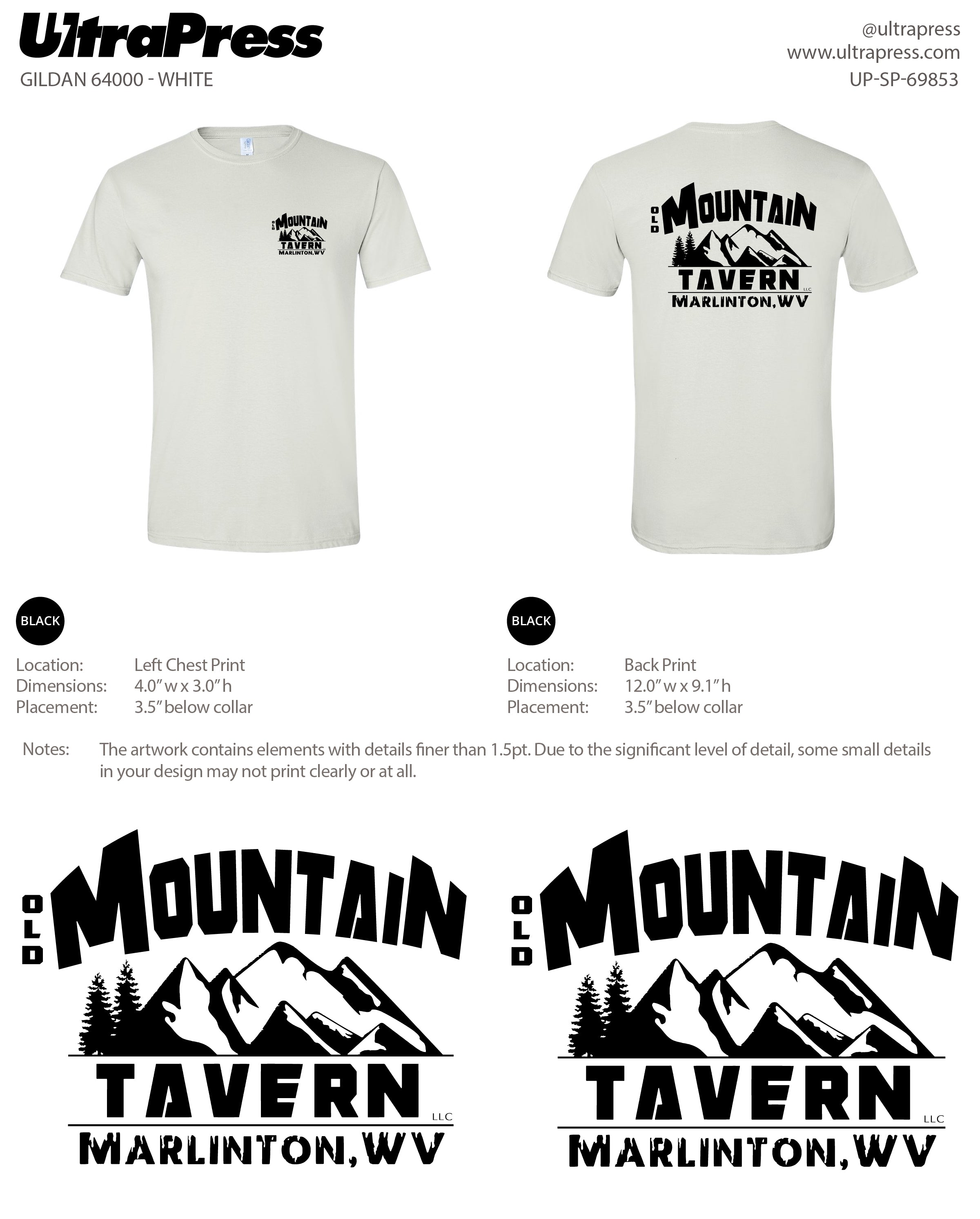 UP-SP-69853 Old Mountain Tavern - Daniel Flores 72 Min Qty (Bulk)